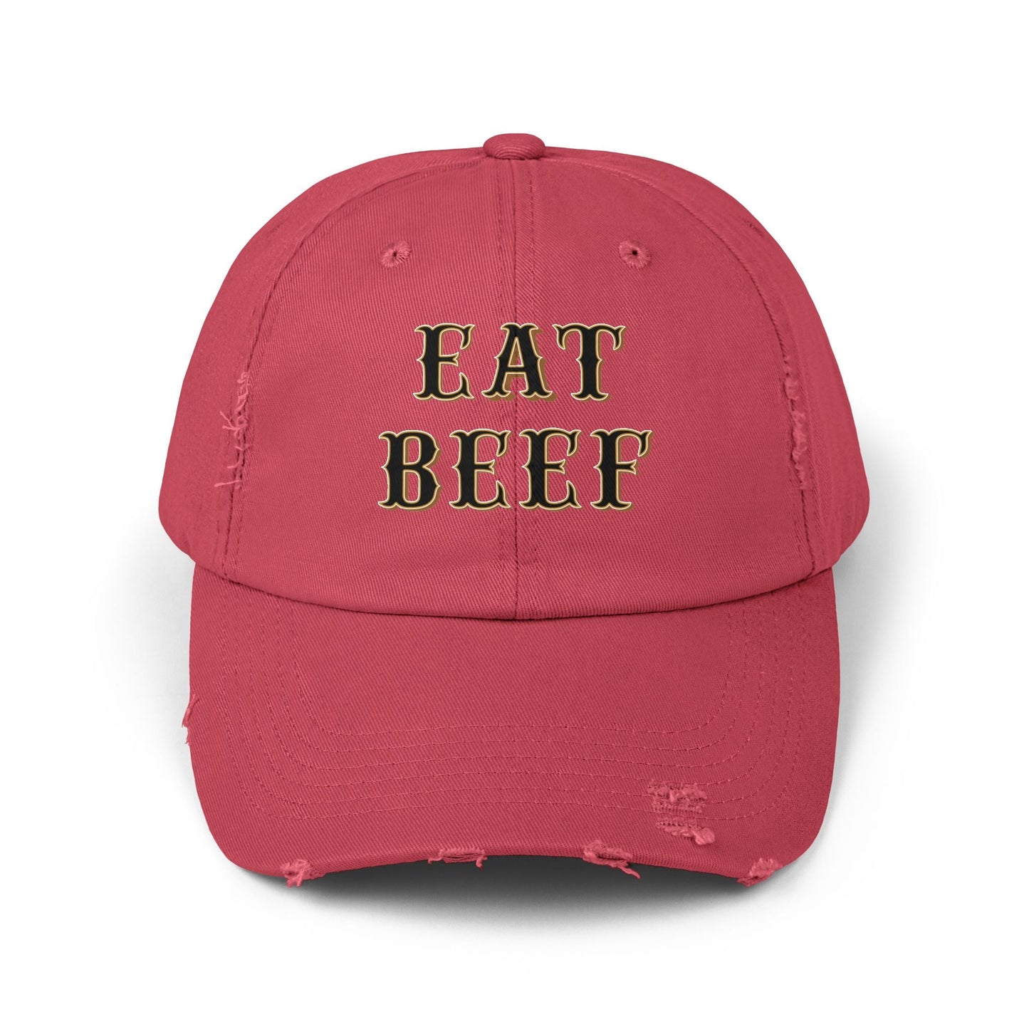 Eat Beef Unisex Distressed Cap - SmorgeousByGina