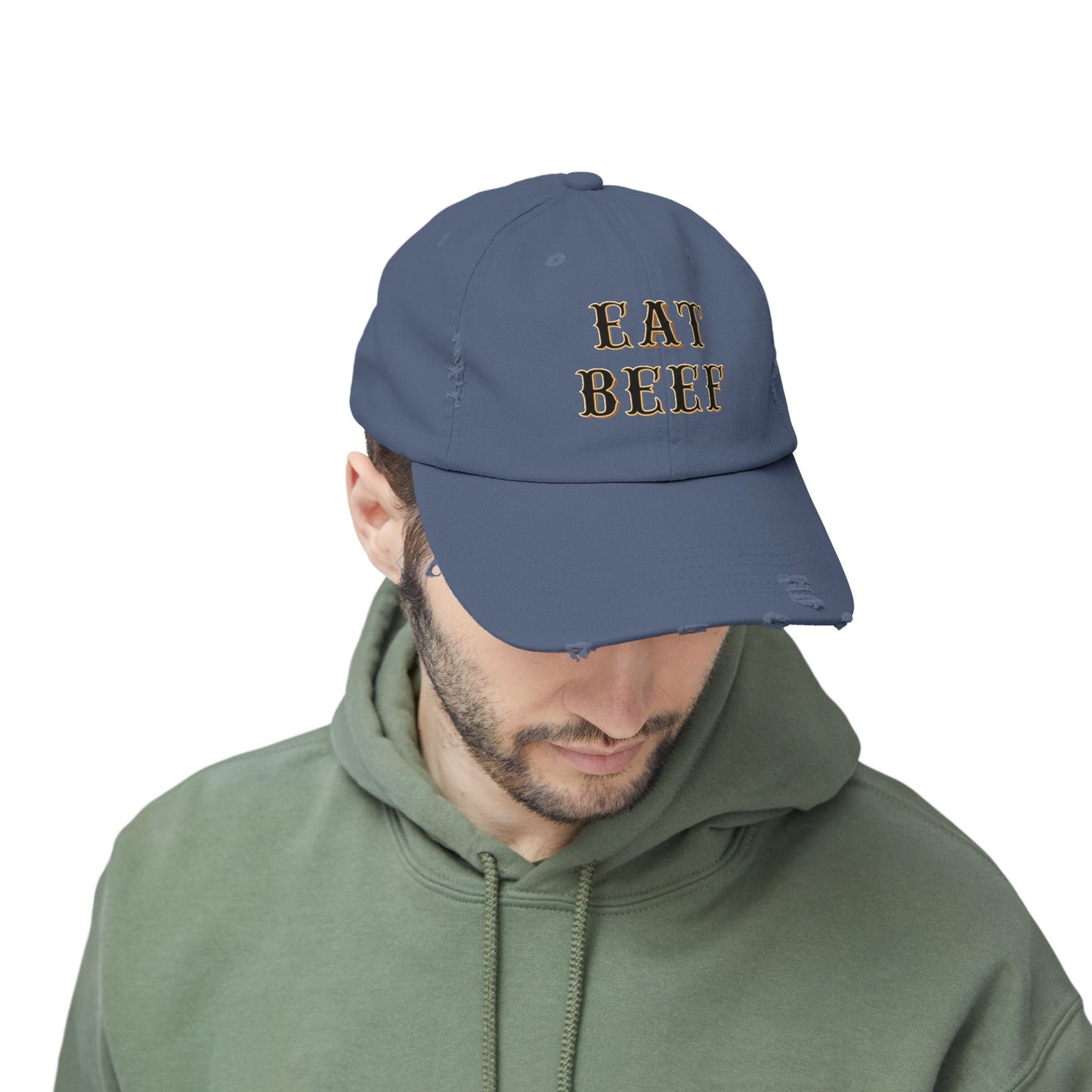 Eat Beef Unisex Distressed Cap - SmorgeousByGina
