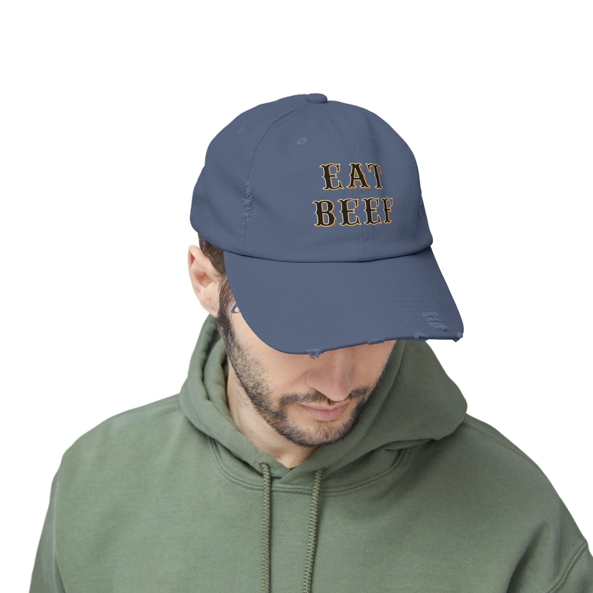 Eat Beef Unisex Distressed Cap - SmorgeousByGina