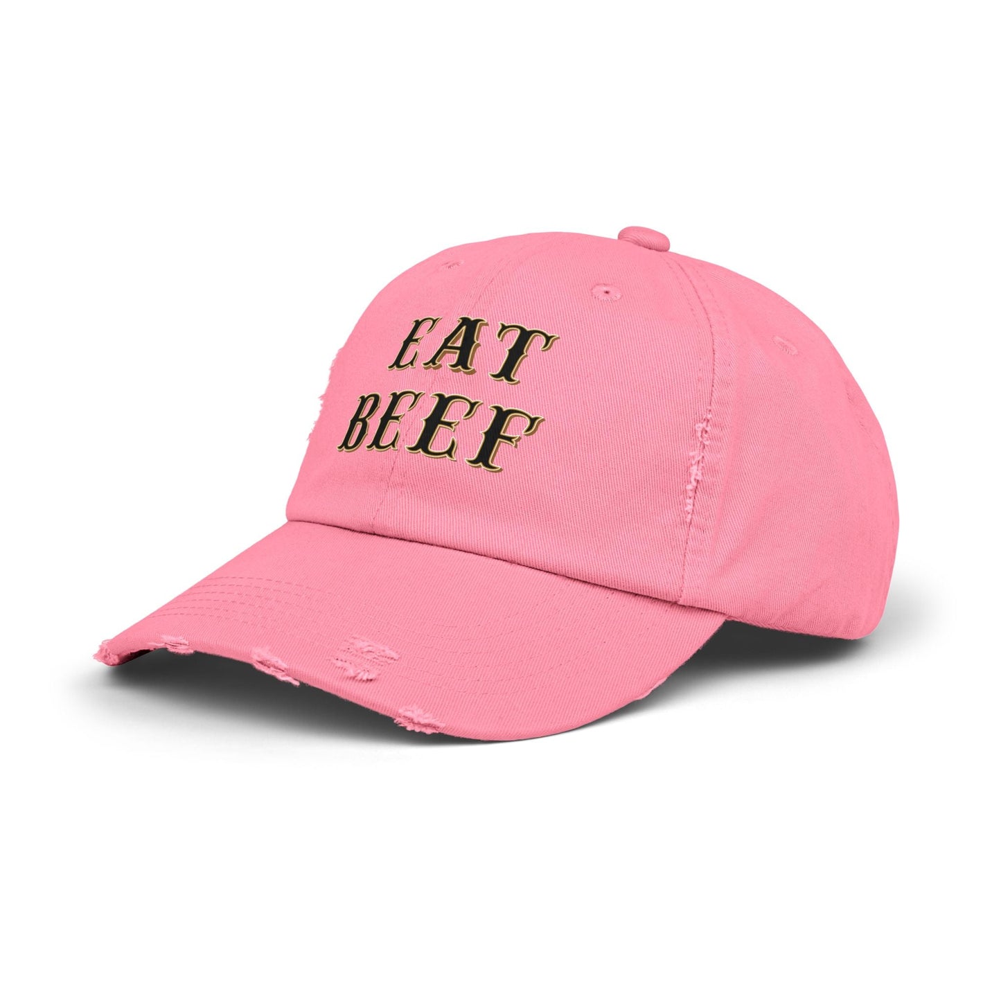 Eat Beef Unisex Distressed Cap - SmorgeousByGina