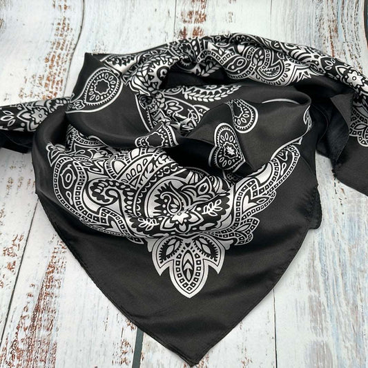 Black Paisley Wild Rag