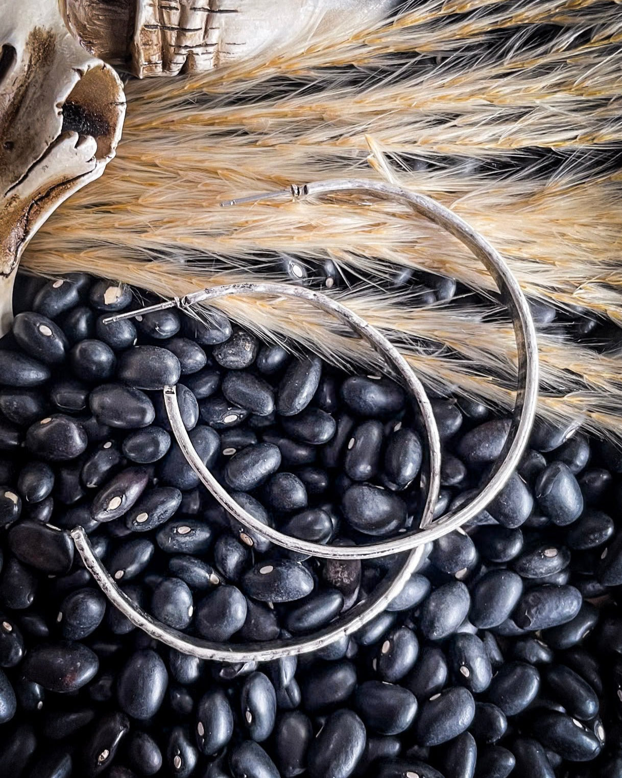 Folk Tooled Hoop Fashion Earrings