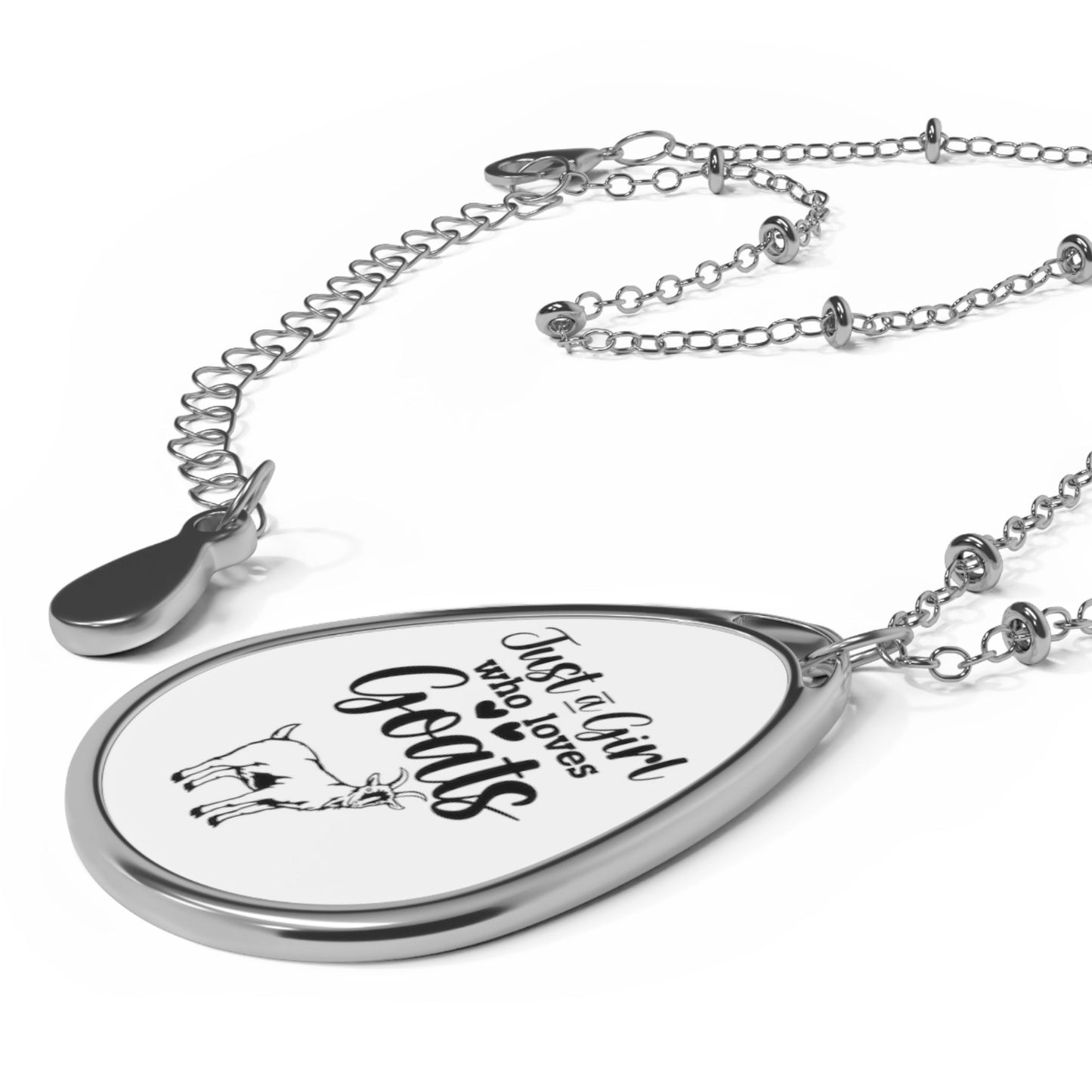Goat Love Necklace, Goat, Nigerian Dwarf Goat, Oval Necklace - SmorgeousByGina