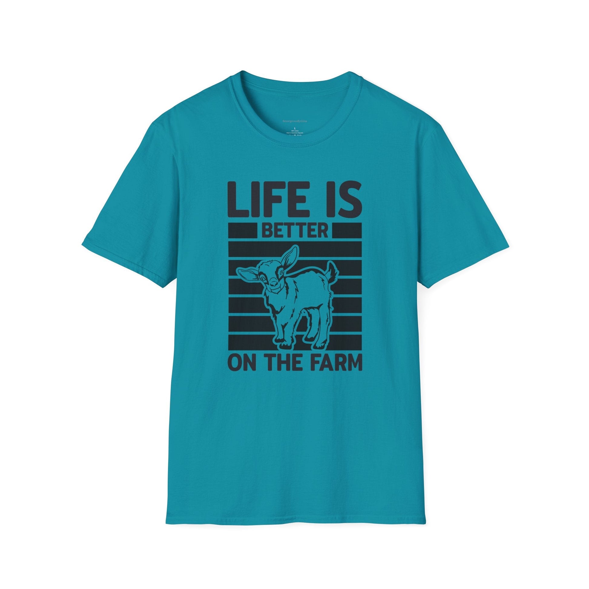 Goat Shirt, Life Is Better On The Farm, Goat Tee, Goat Love, Farm, Softstyle T-Shirt - SmorgeousByGina