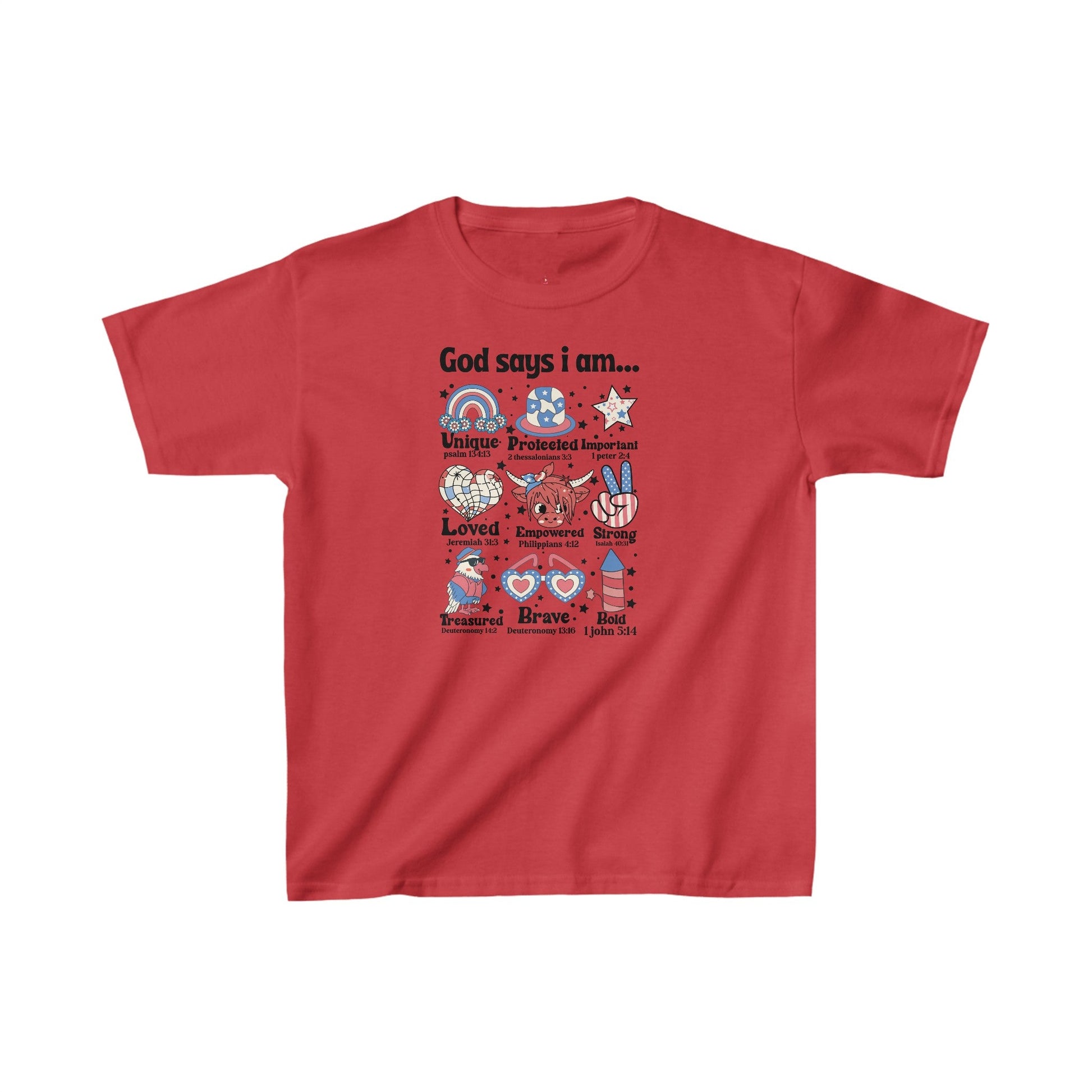 God Says I Am Tee, Kids Heavy Cotton™ Tee - SmorgeousByGina