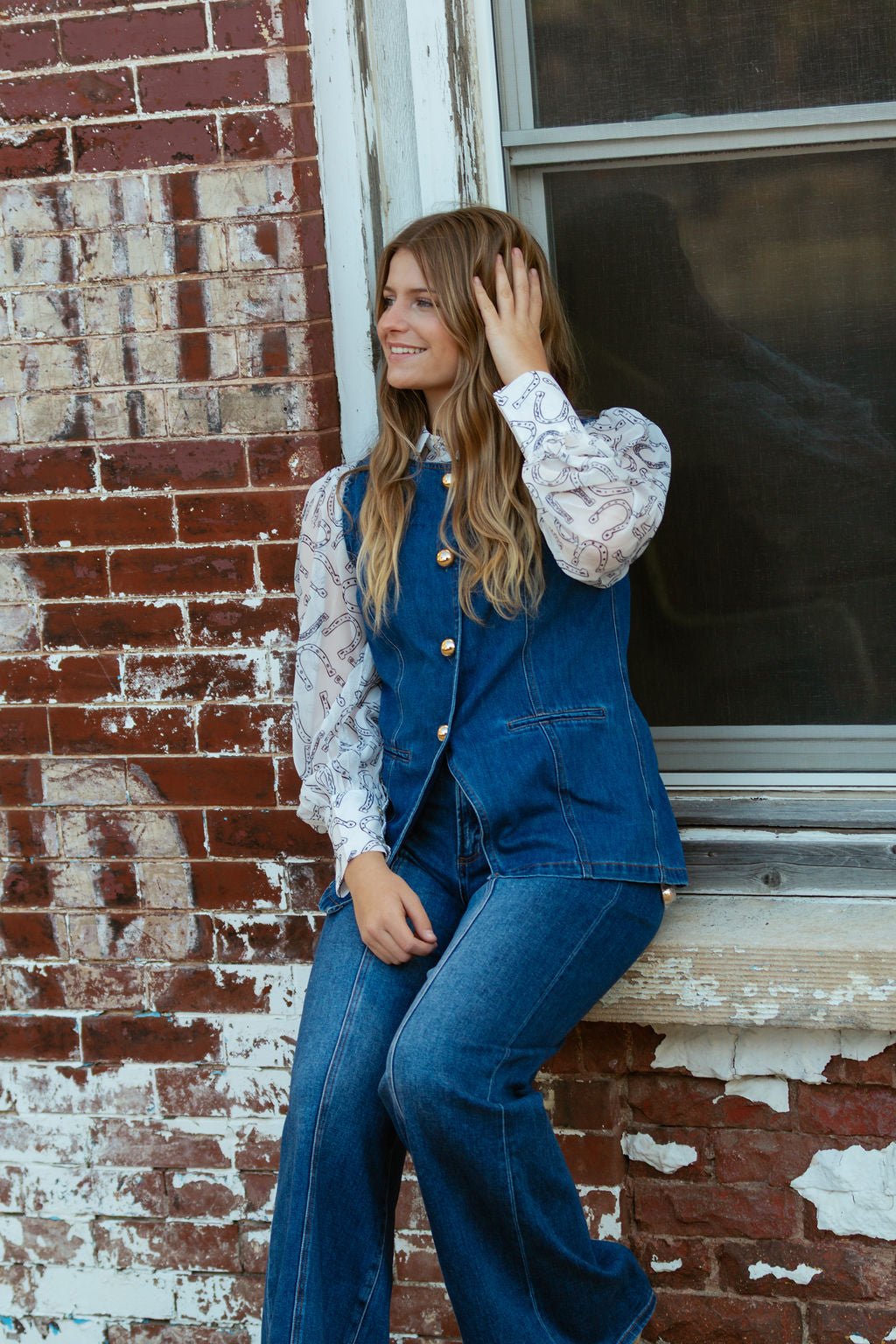 Gold Rush Button Denim Vest