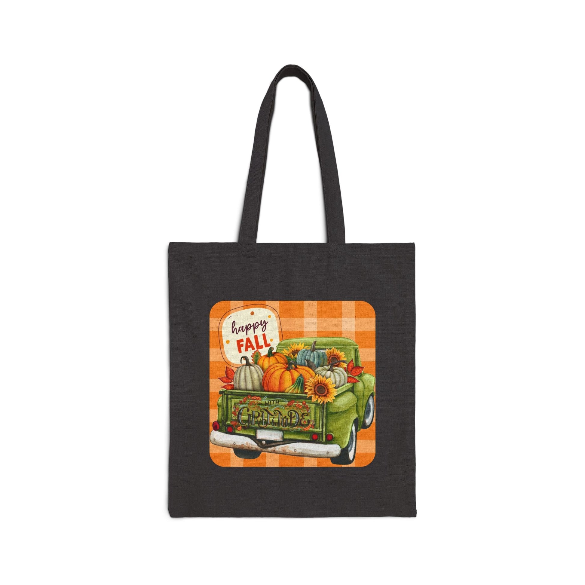 Happy Fall Cotton Canvas Tote Bag - SmorgeousByGina