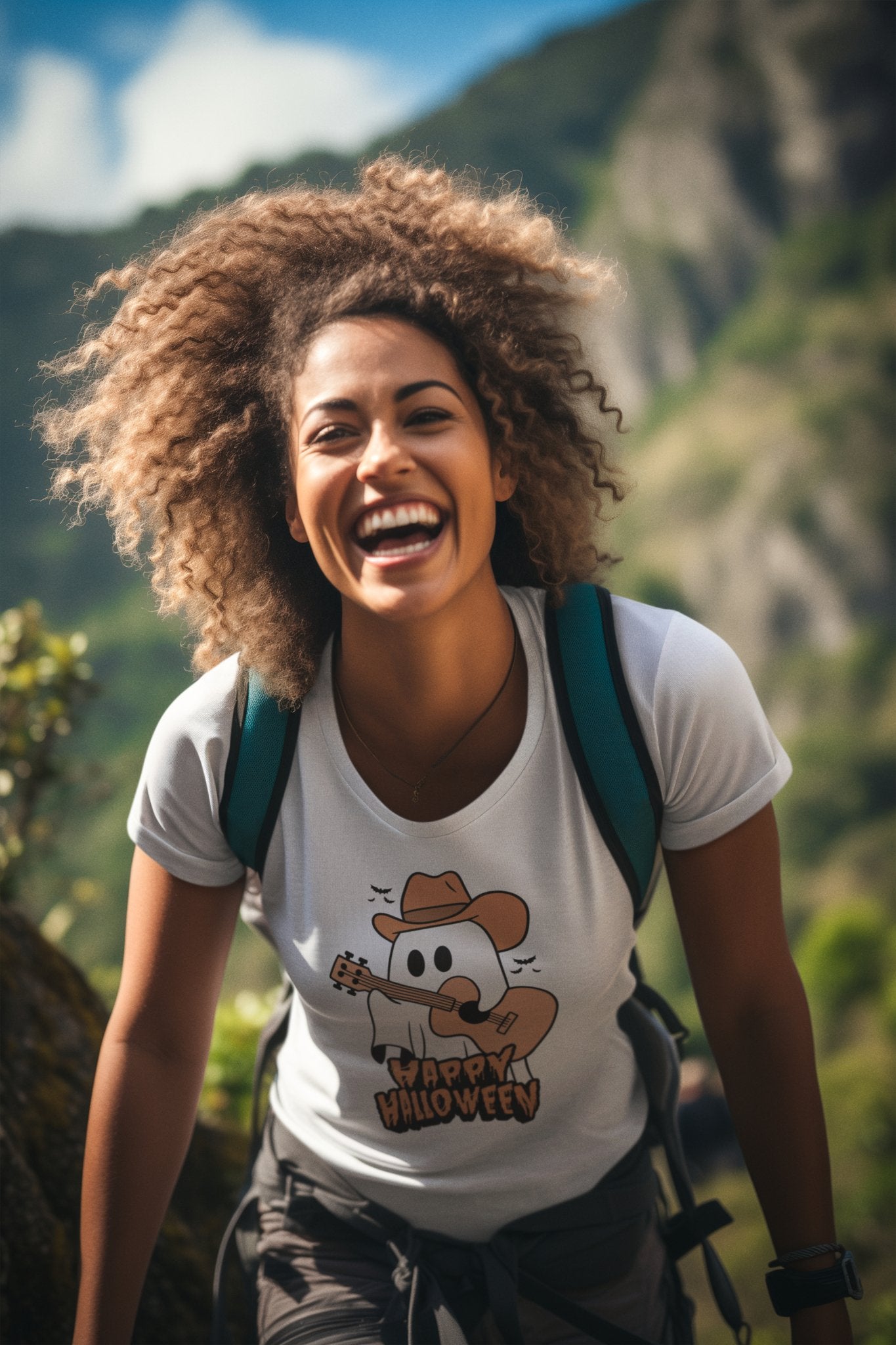 Happy Halloween Ghost Unisex HD Cotton™ T-shirt - SmorgeousByGina