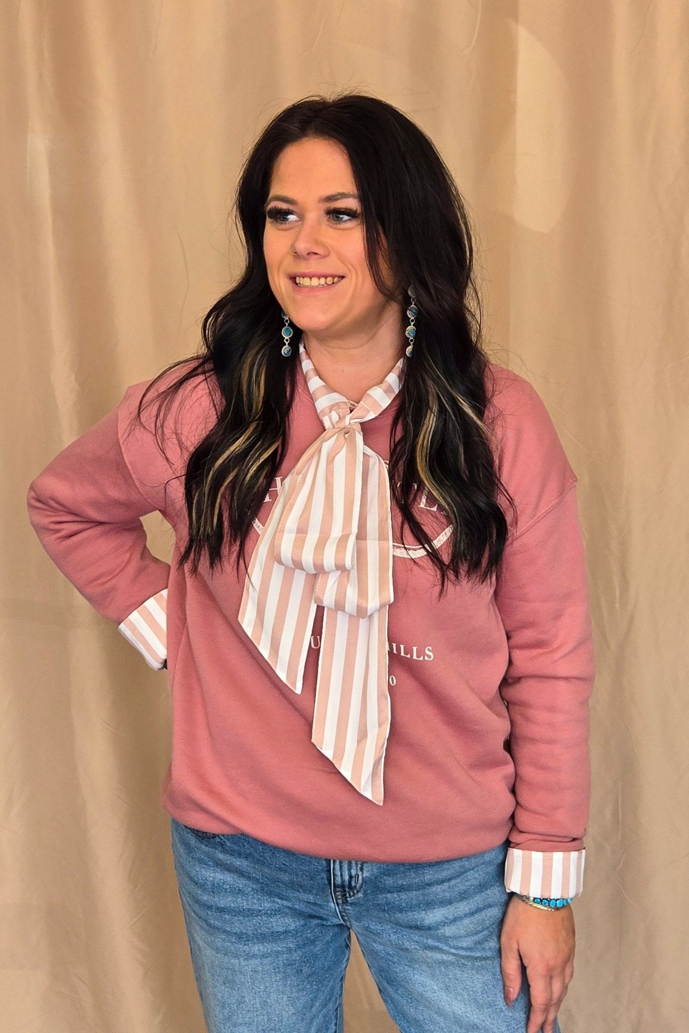 He Owns the Cattle Graphic Sweatshirt - small available