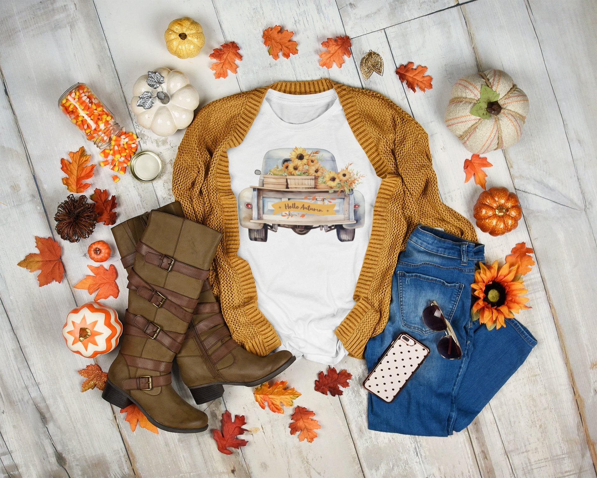 Hello Autumn T-Shirt - SmorgeousByGina