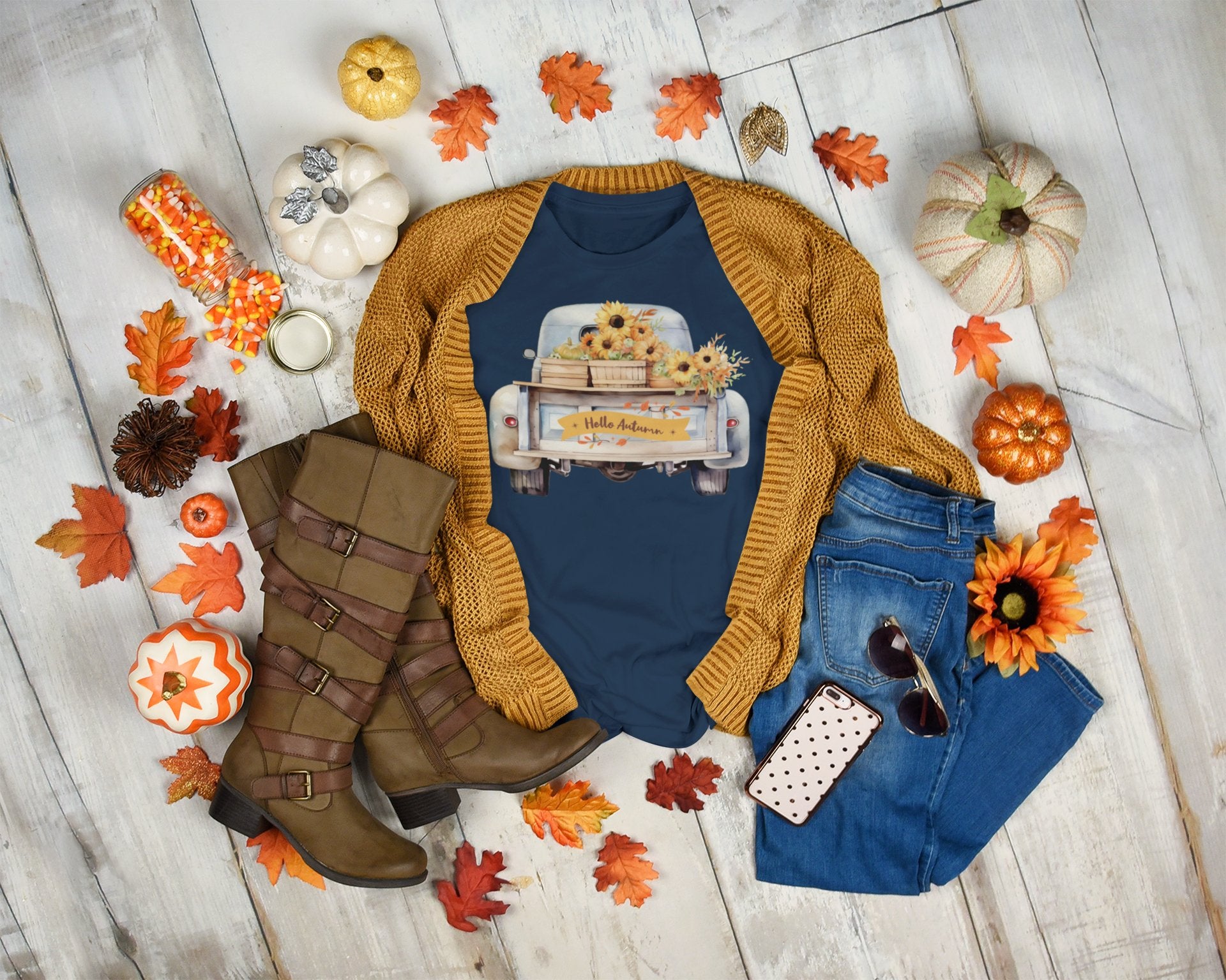 Hello Autumn T-Shirt - SmorgeousByGina