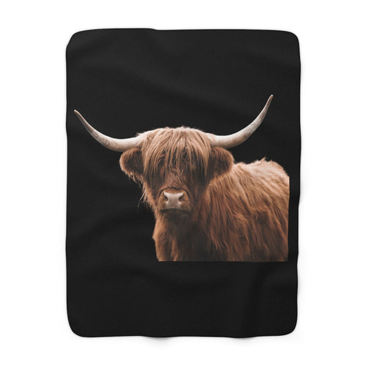 Highland Cattle Sherpa Fleece Blanket - SmorgeousByGina