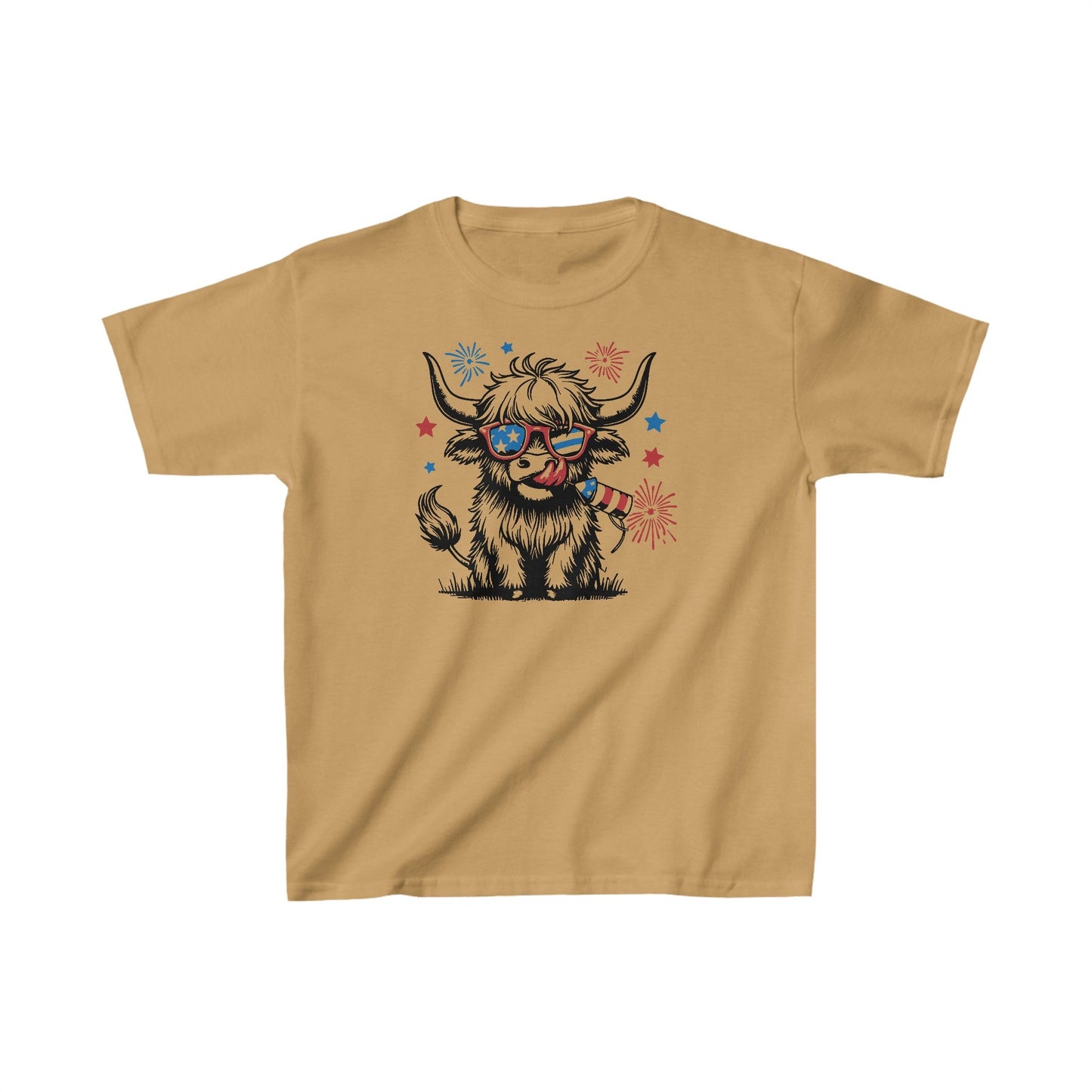 Highland Heifer Tee, Kids Cotton™ Tee - SmorgeousByGina