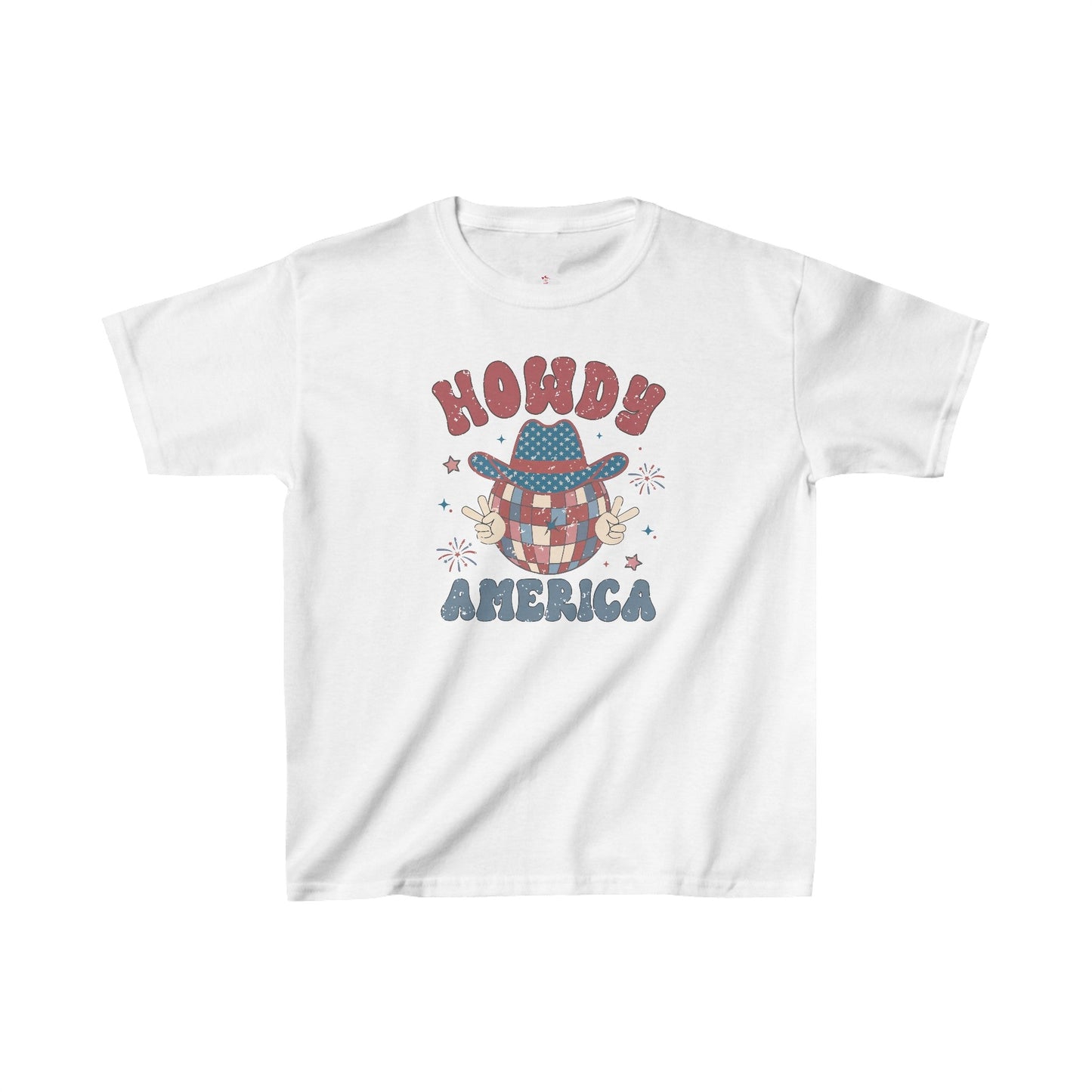 Howdy America, 4th of July, Kids Heavy Cotton™ Tee - SmorgeousByGina