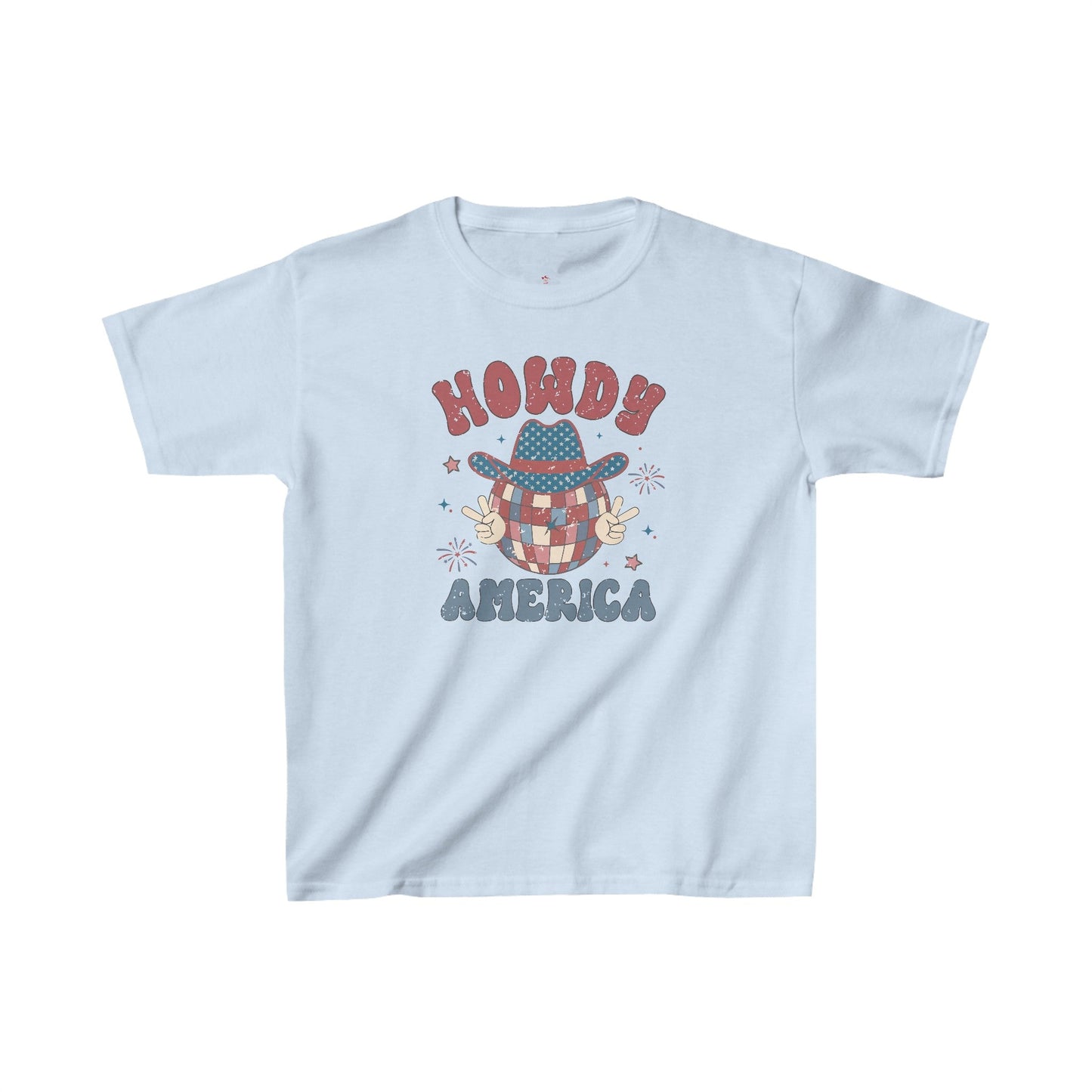 Howdy America, 4th of July, Kids Heavy Cotton™ Tee - SmorgeousByGina