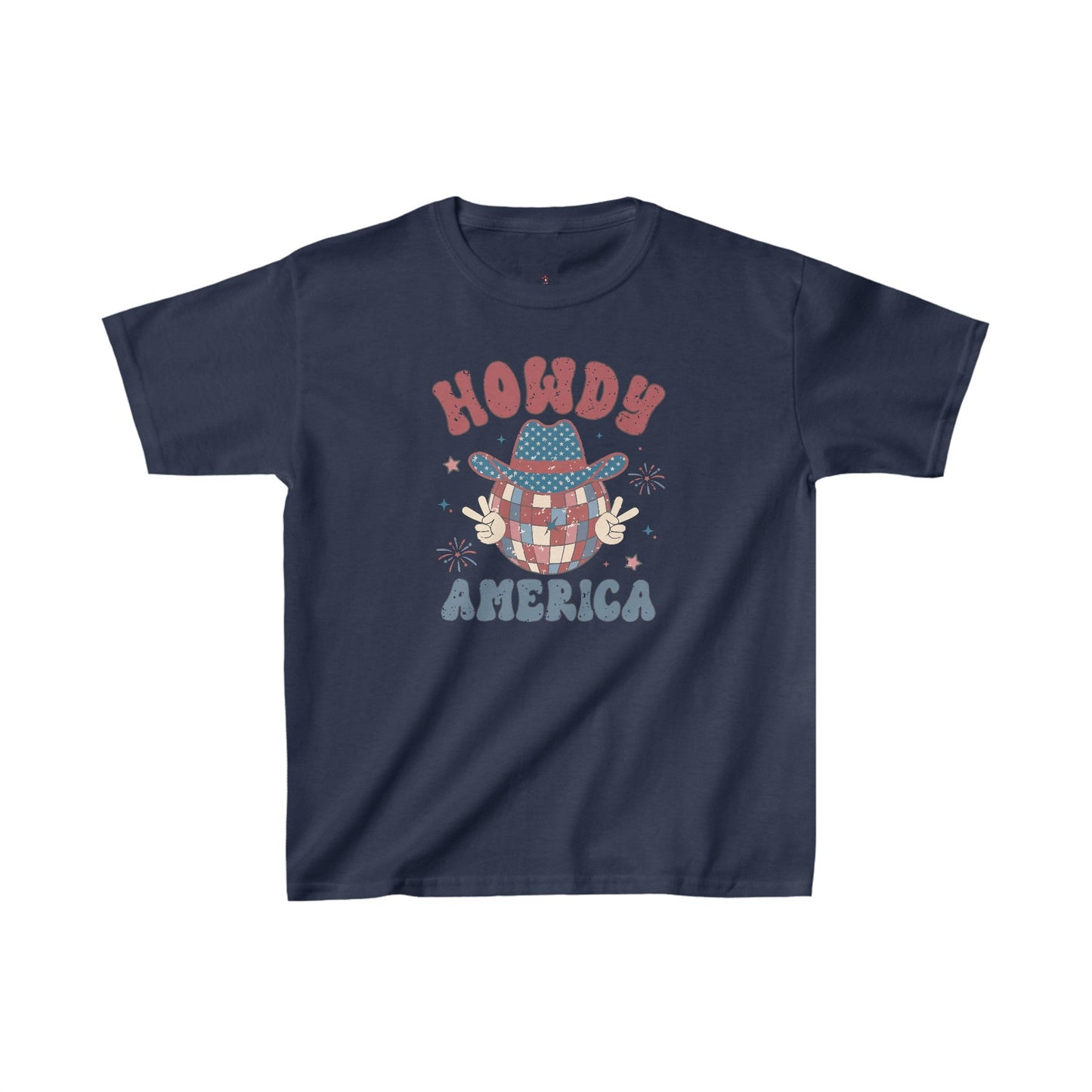 Howdy America, 4th of July, Kids Heavy Cotton™ Tee - SmorgeousByGina