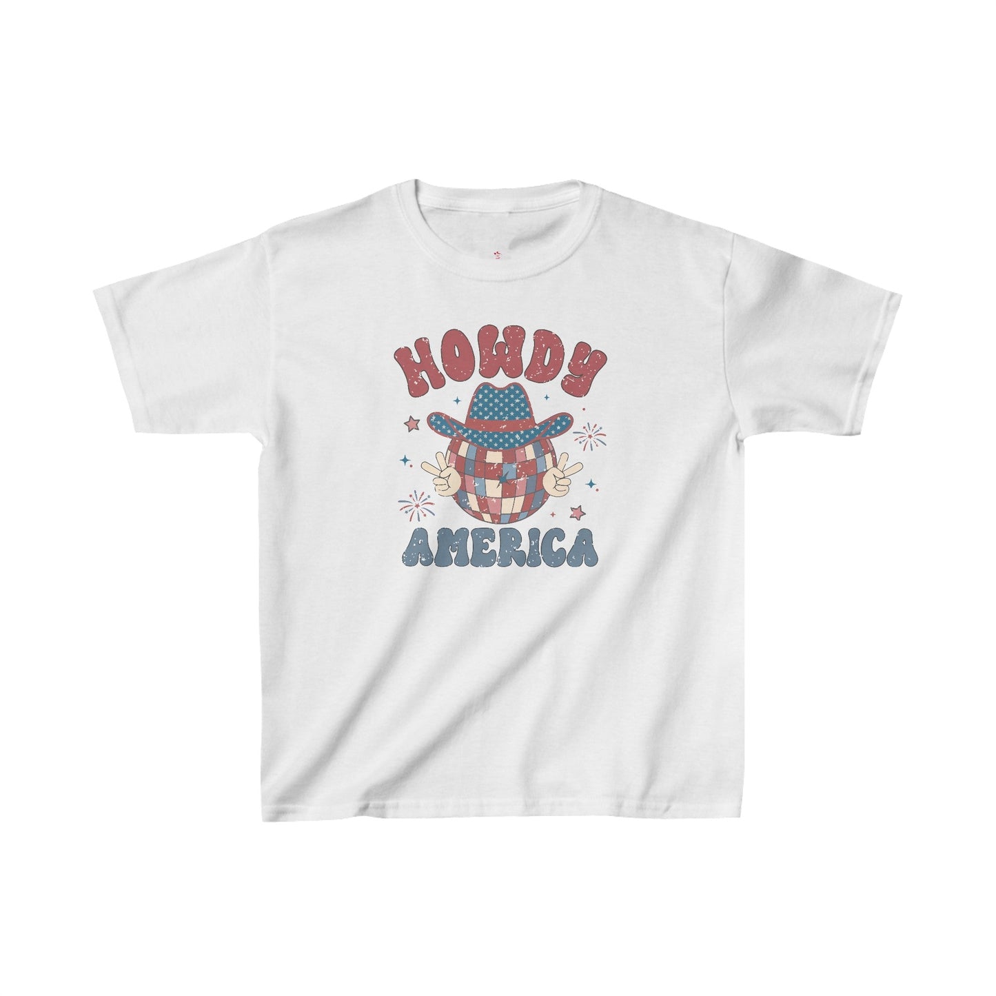 Howdy America, 4th of July, Kids Heavy Cotton™ Tee - SmorgeousByGina