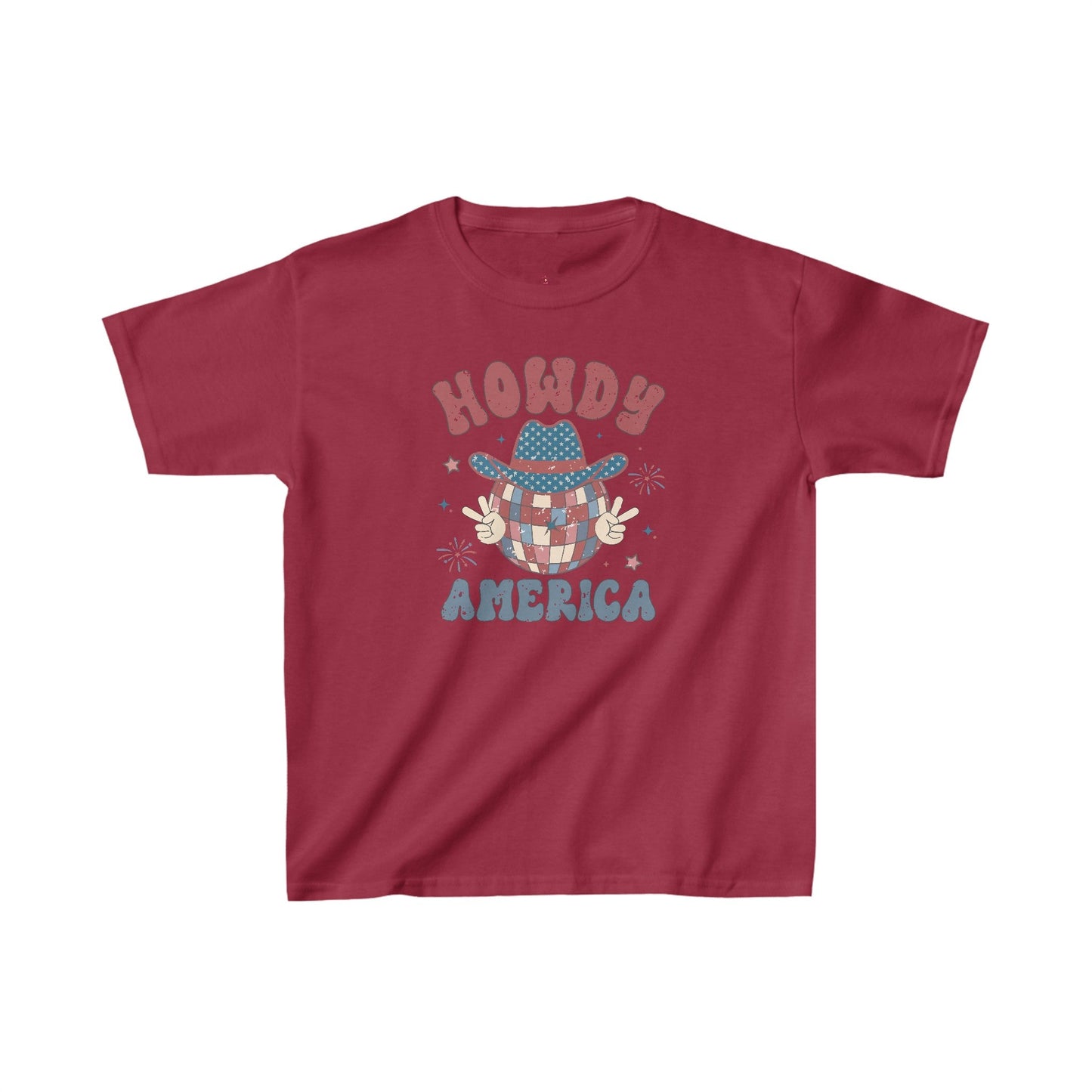 Howdy America, 4th of July, Kids Heavy Cotton™ Tee - SmorgeousByGina