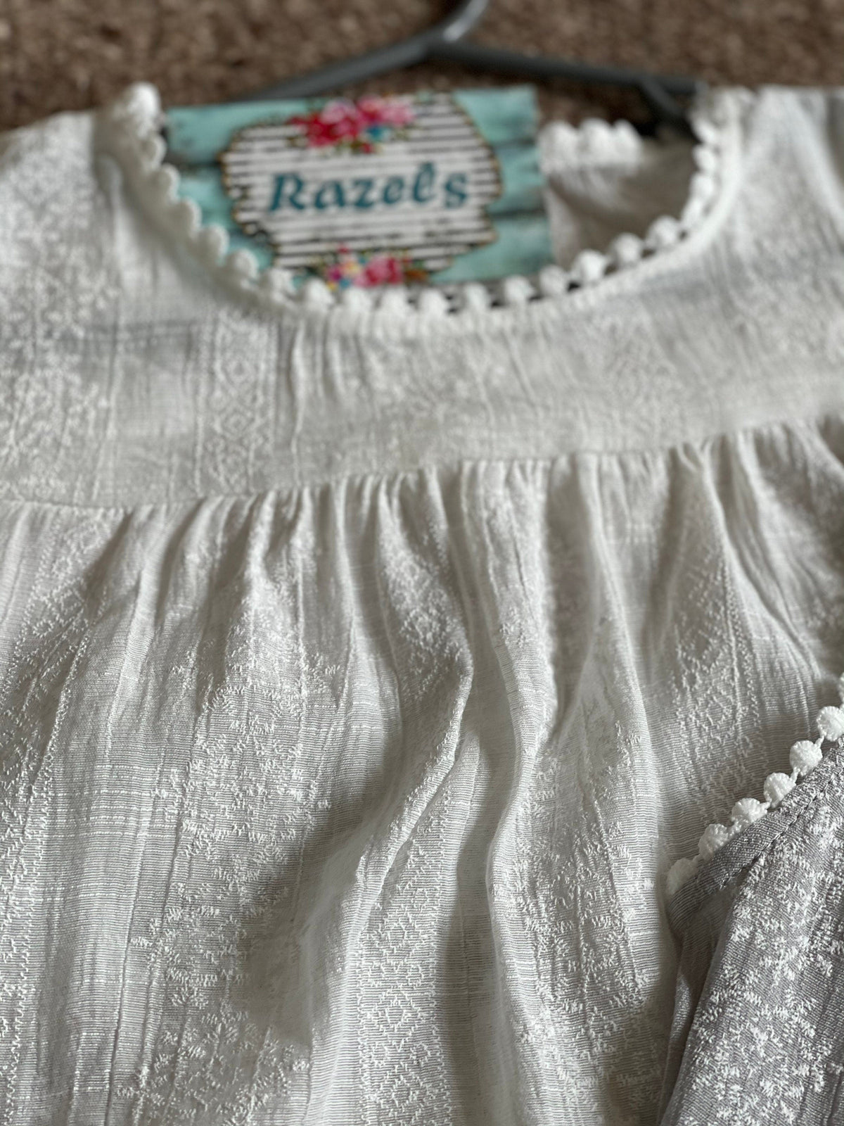 Embroidered Girls Tank Top: Light Cotton Boho Summer Shirt