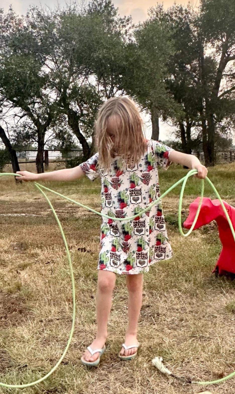 Rodeo T-Shirt Dress – Western Cowgirl Dress for Kids and Toddlers