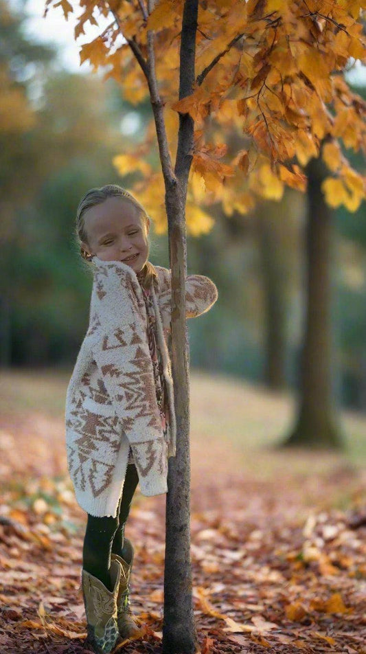 Baby Girls Southwestern Cardigan: Cozy Fall Cowgirl Sweater