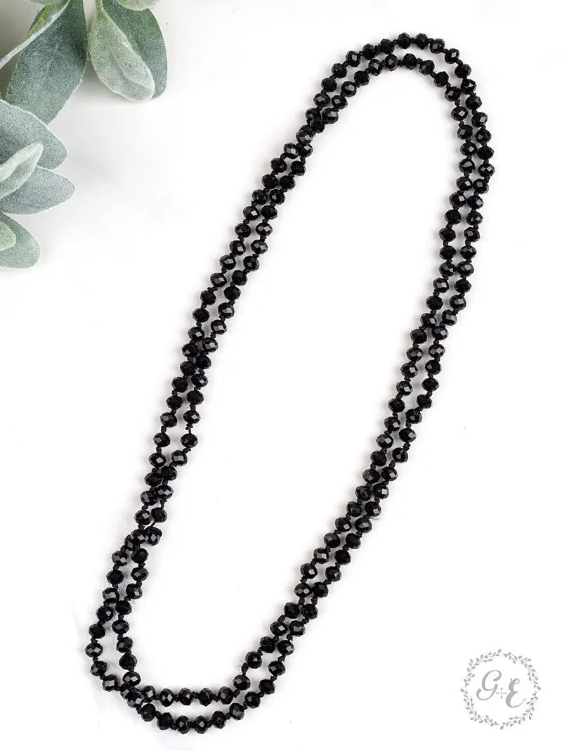 The Essential 60" Double Wrap Iridescent Beaded Necklace
