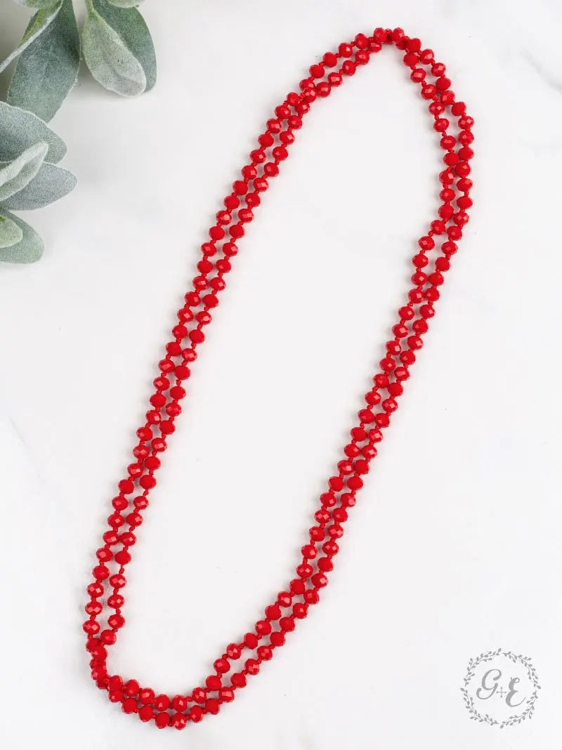 The Essential 60" Double Wrap Iridescent Beaded Necklace