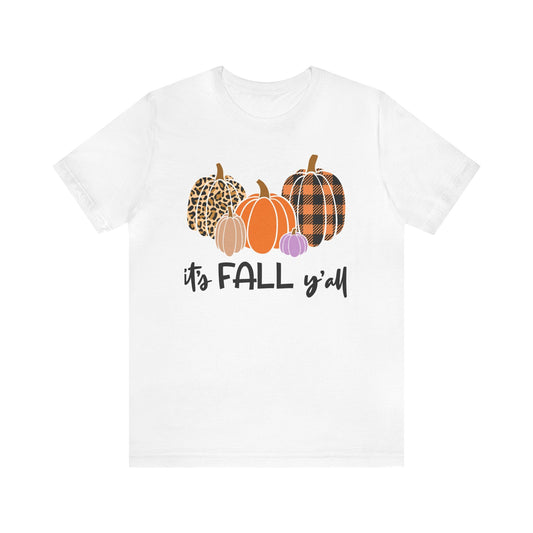 It's Fall Ya''ll, Jersey Short Sleeve Tee - SmorgeousByGina