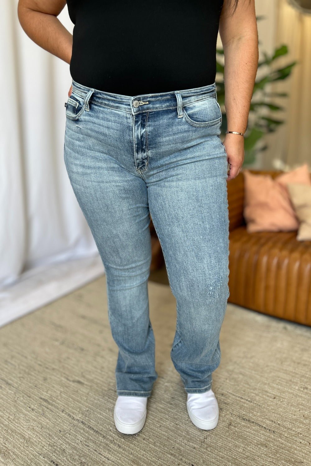Judy Blue Full Size Medium Rise Bootcut Jeans - SmorgeousByGina