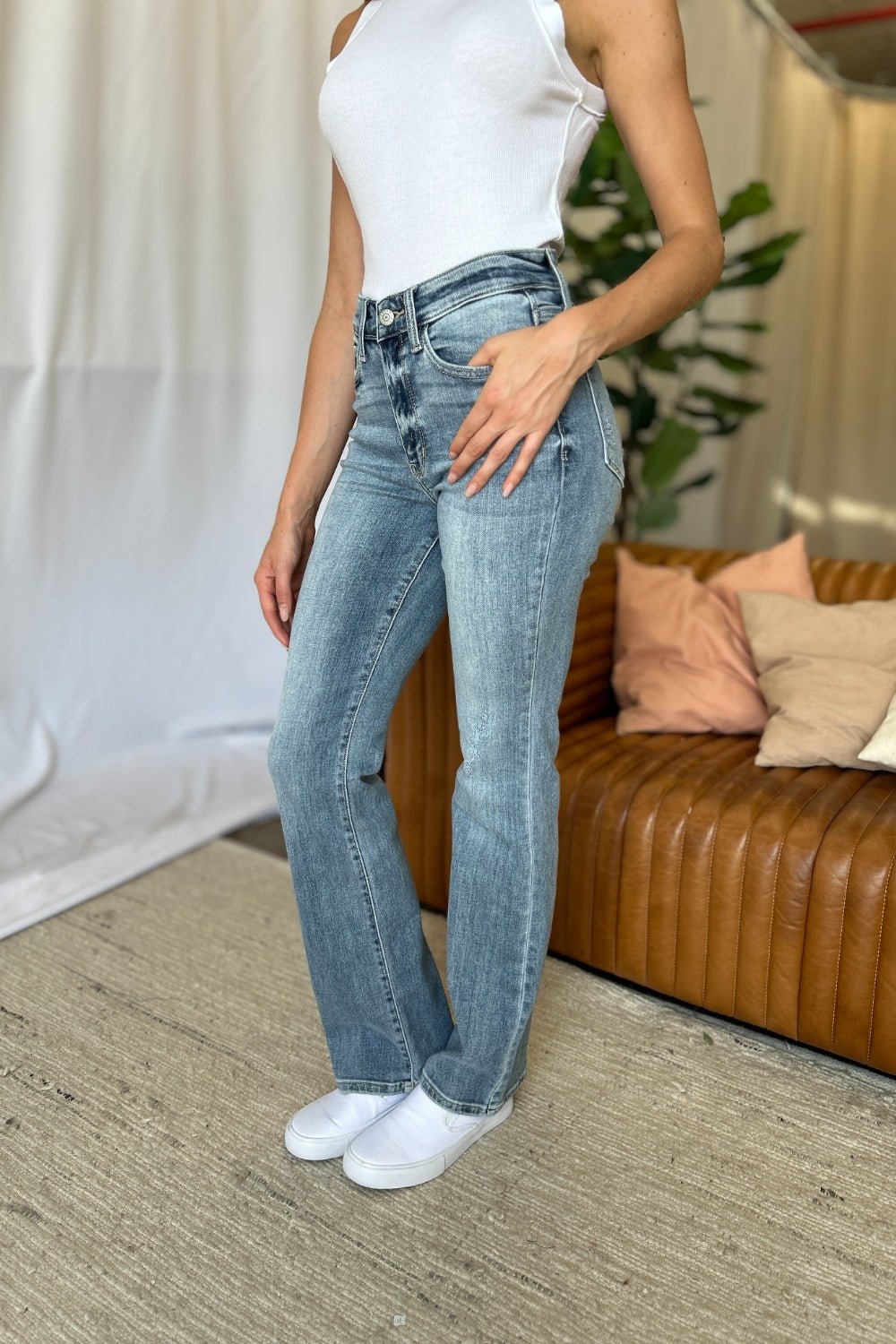 Judy Blue Full Size Medium Rise Bootcut Jeans - SmorgeousByGina