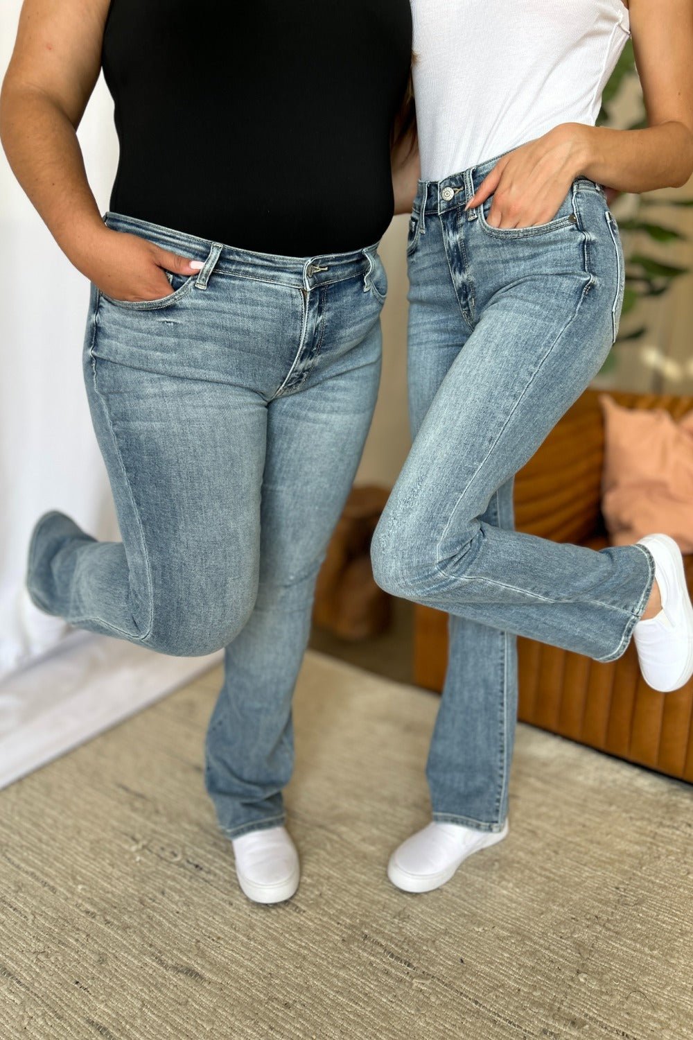 Judy Blue Full Size Medium Rise Bootcut Jeans - SmorgeousByGina