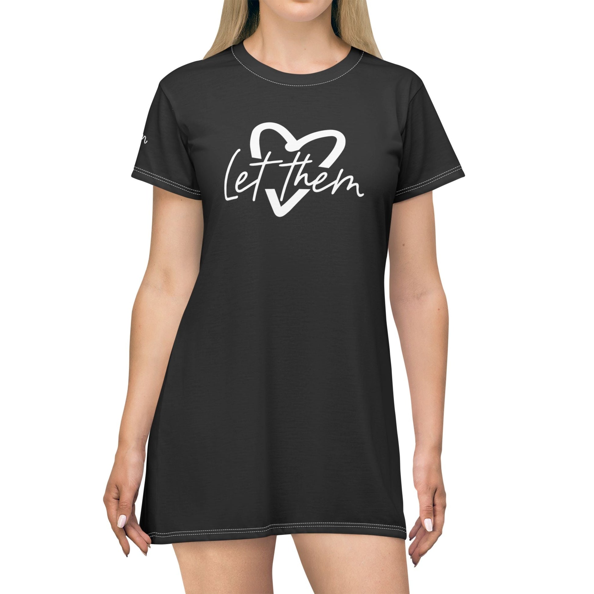 Let Them T - Shirt Dress (AOP) - SmorgeousByGina