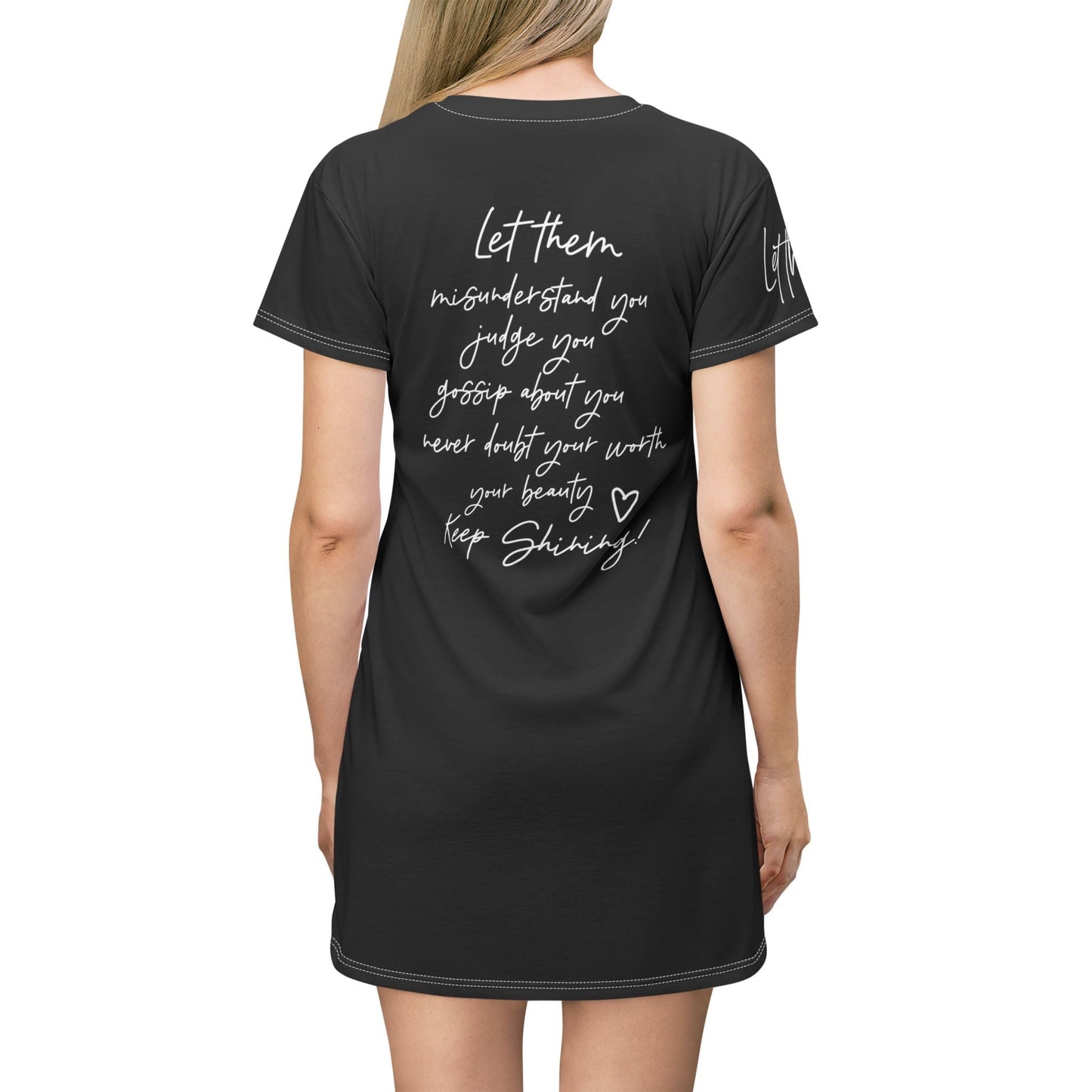 Let Them T - Shirt Dress (AOP) - SmorgeousByGina
