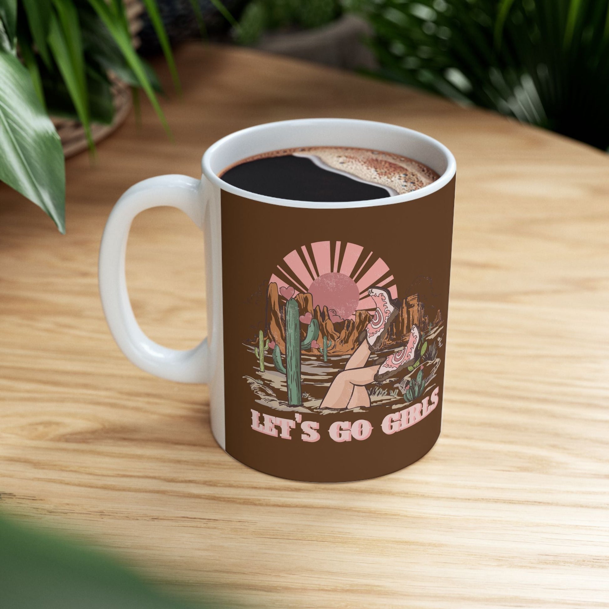 Let's Go Girls, Cowgirl Mug, Cowgirl Boho, Western Mug, Cowgirl Coffee Cup, Ceramic Mug, 11oz - SmorgeousByGina