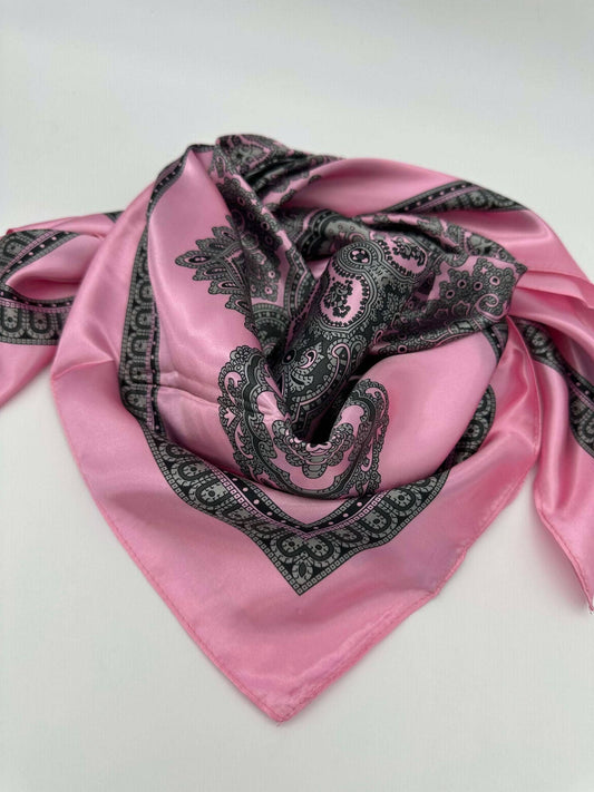 Light Pink Bordered Wild Rag