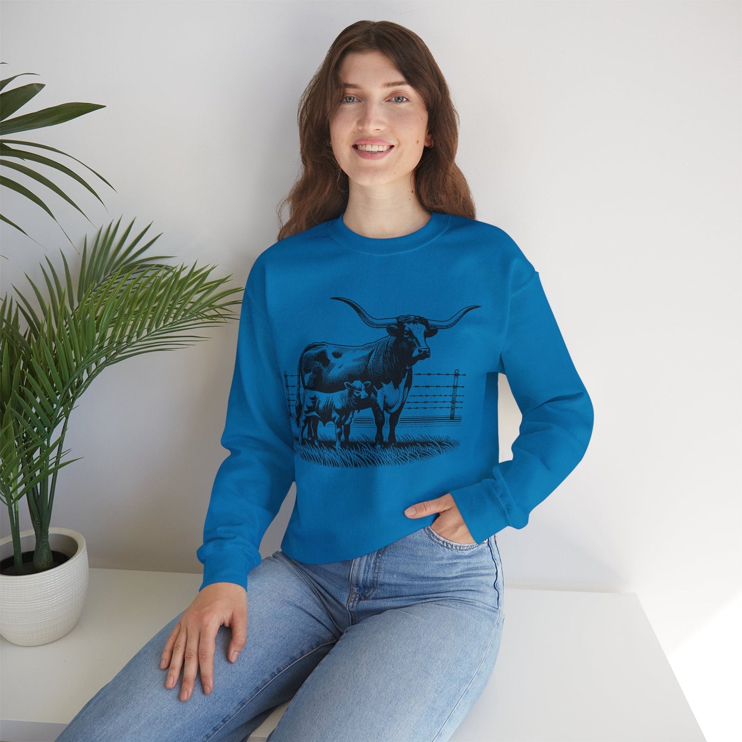 Longhorn Cow and Calf Sweatshirt - SmorgeousByGina