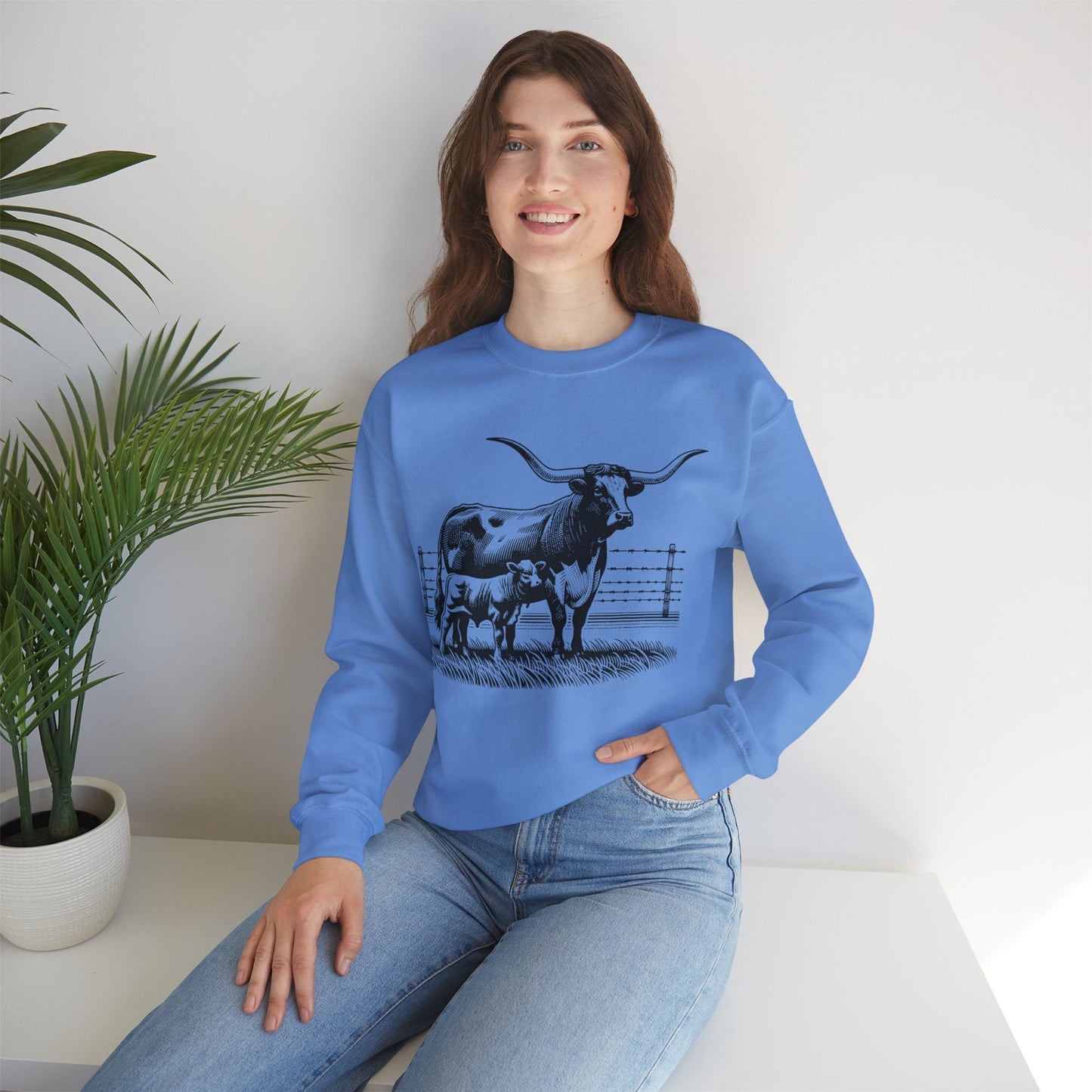 Longhorn Cow and Calf Sweatshirt - SmorgeousByGina