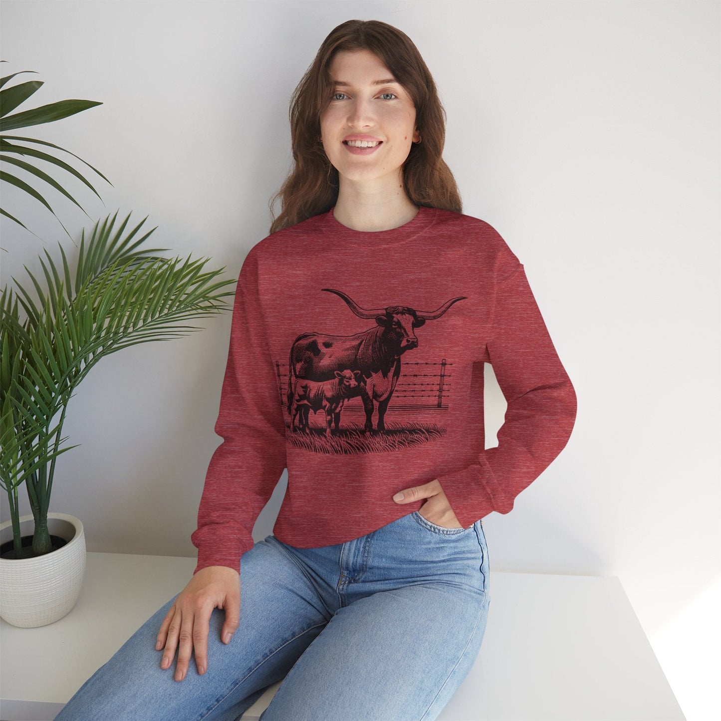 Longhorn Cow and Calf Sweatshirt - SmorgeousByGina