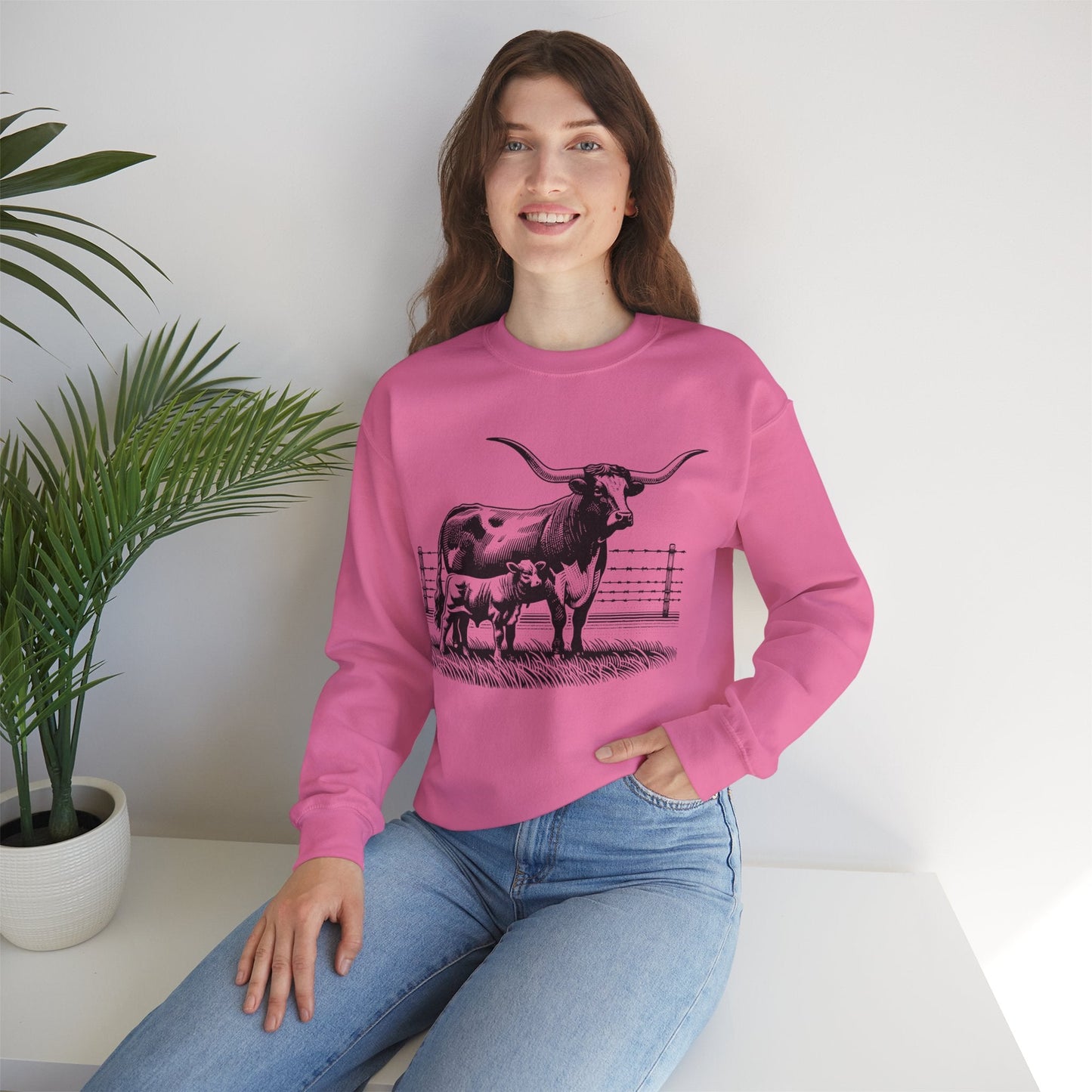 Longhorn Cow and Calf Sweatshirt - SmorgeousByGina