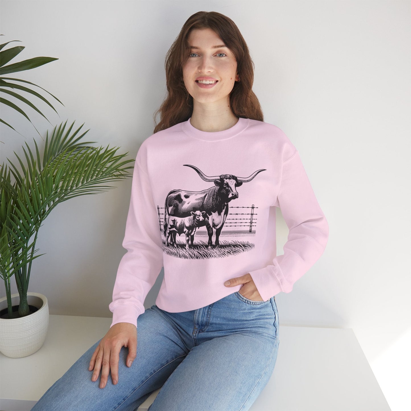Longhorn Cow and Calf Sweatshirt - SmorgeousByGina