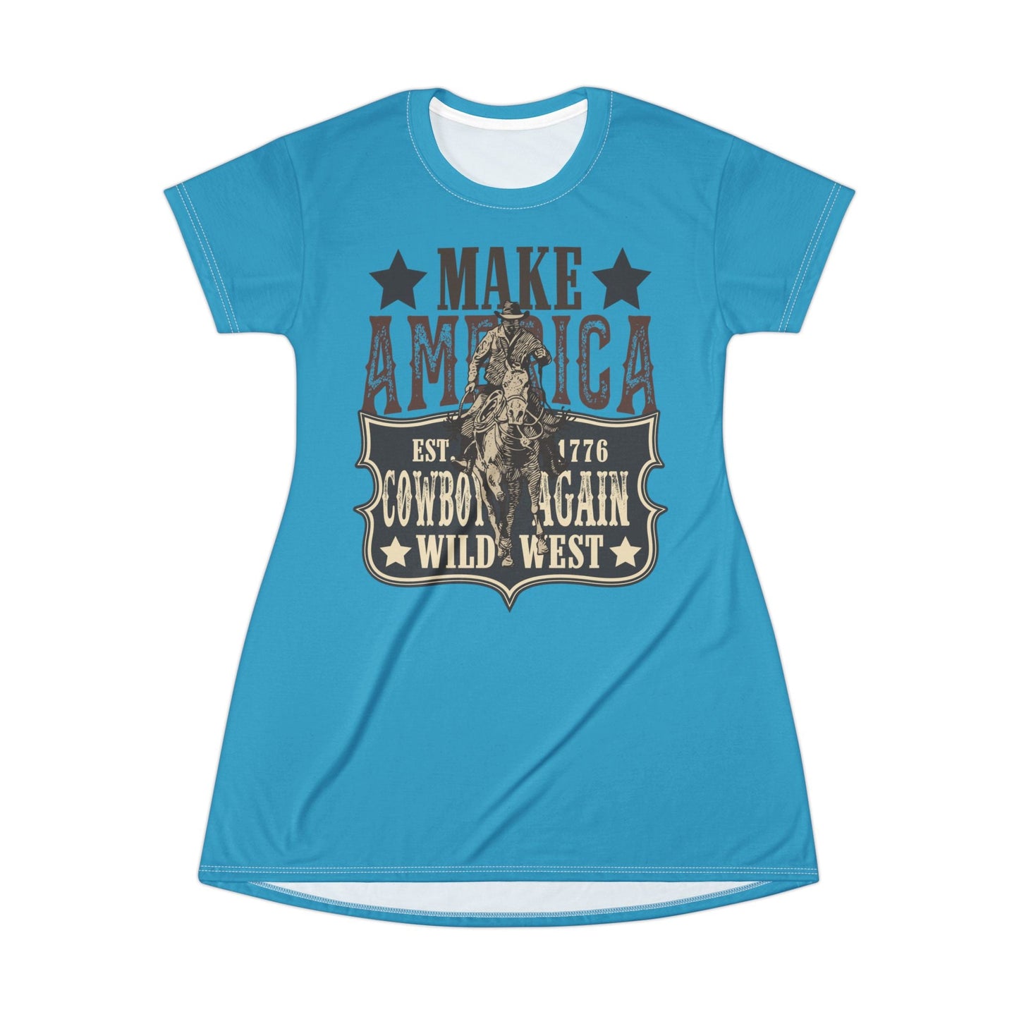 Make America Wild West T - Shirt Dress (AOP) - SmorgeousByGina