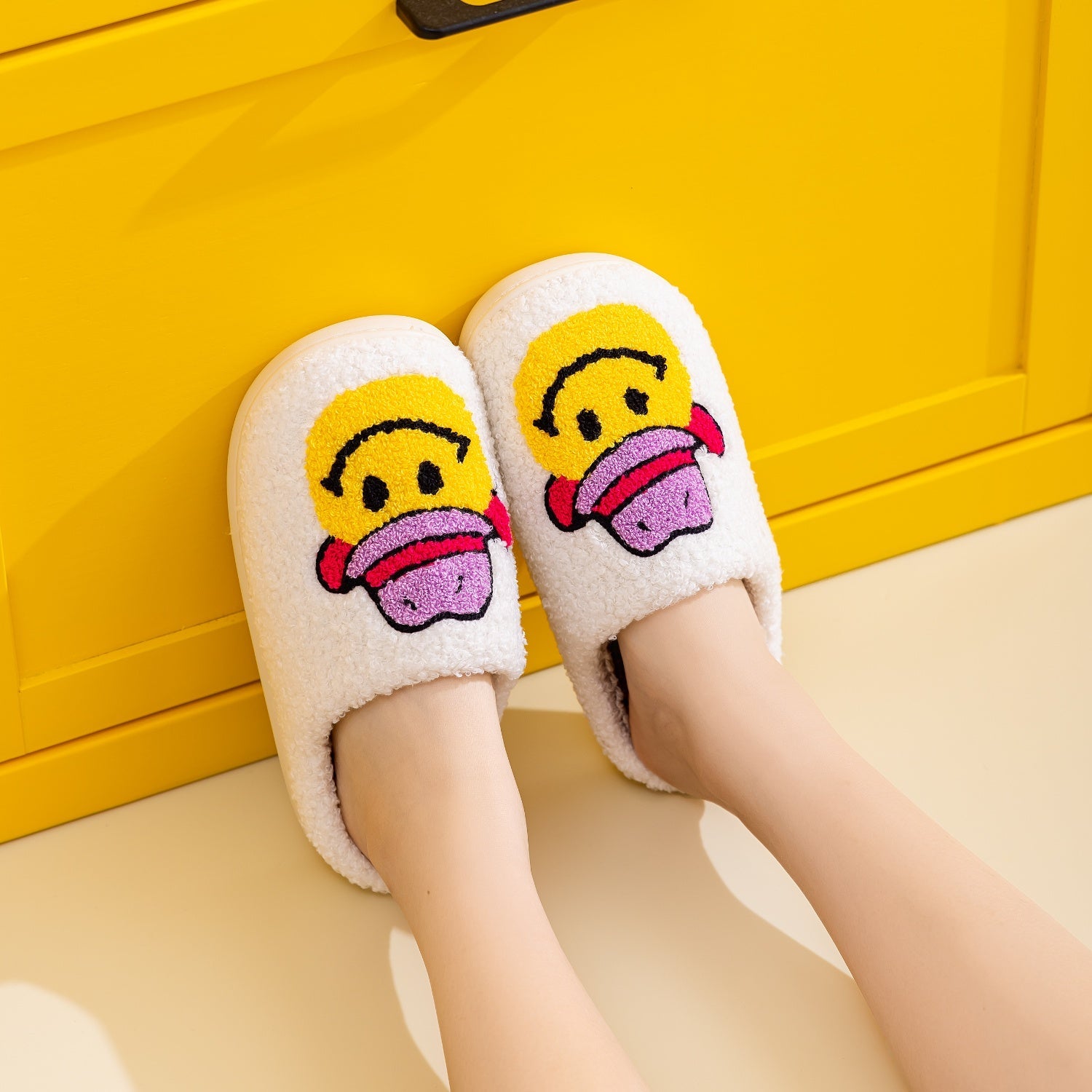 Melody Smiley Face Slippers - SmorgeousByGina