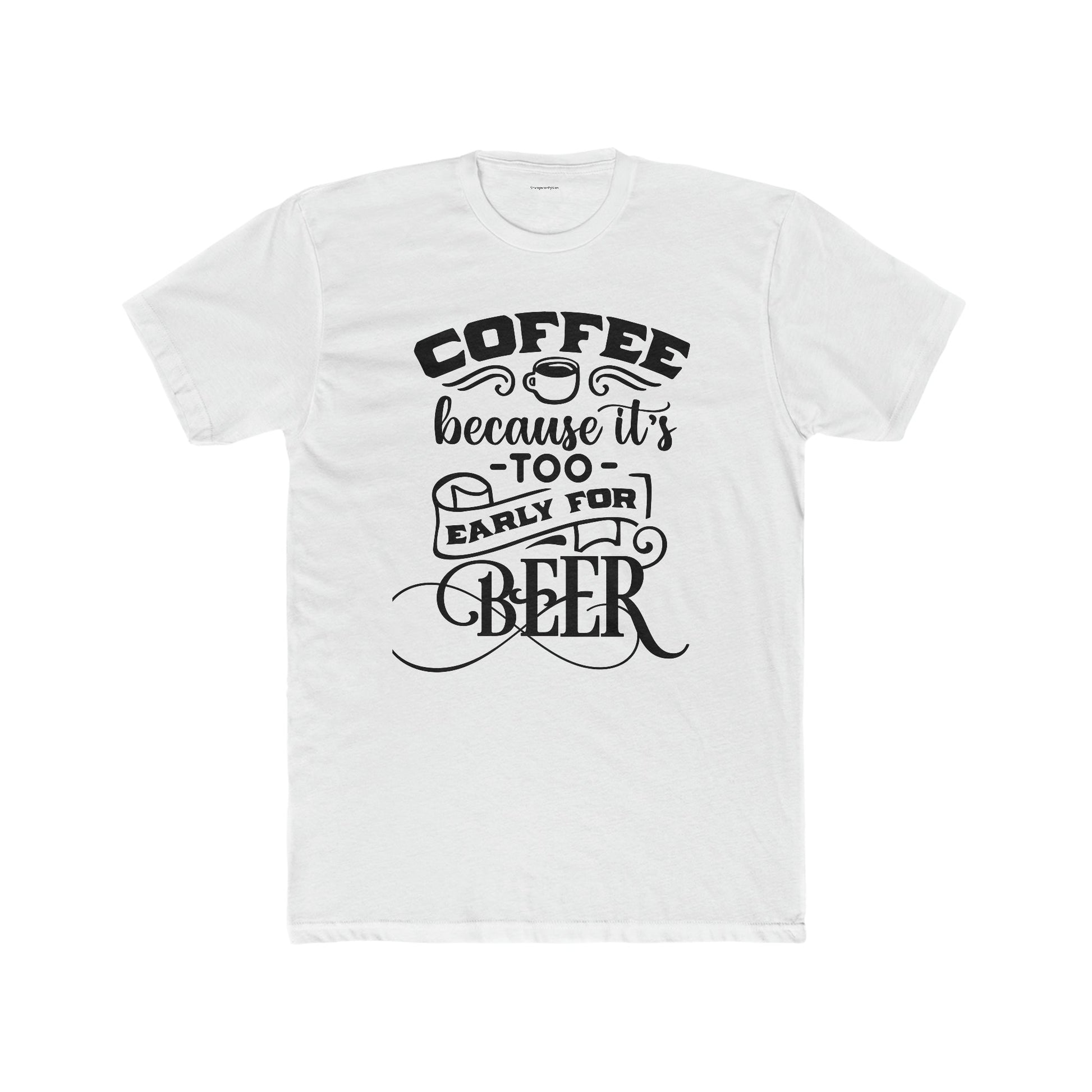Men's Cotton Crew Tee-Coffee-Beer - SmorgeousByGina