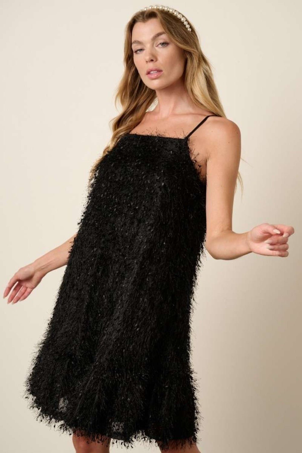 Mittoshop Feather Ruffle Hem Mini Cami Dress - SmorgeousByGina