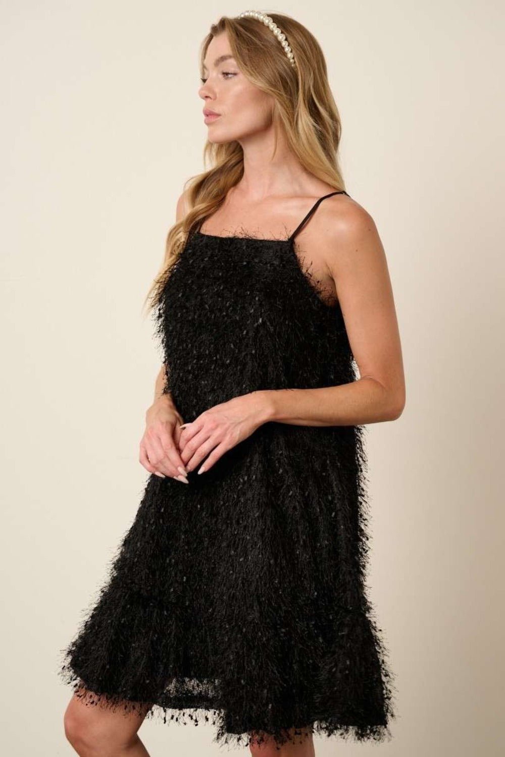 Mittoshop Feather Ruffle Hem Mini Cami Dress - SmorgeousByGina