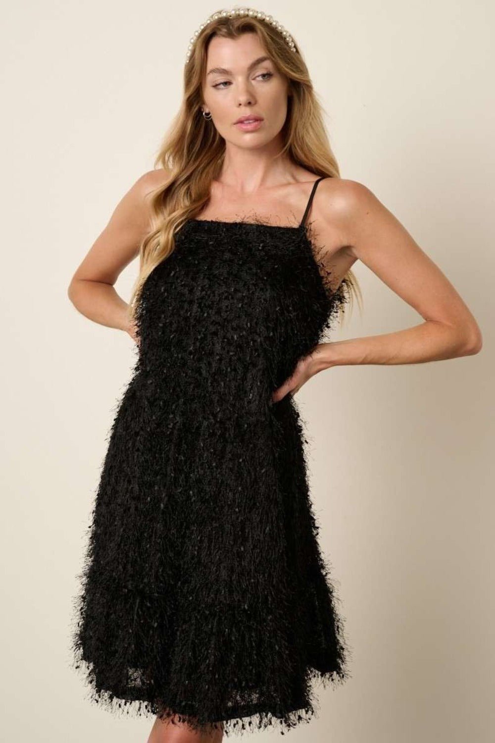 Mittoshop Feather Ruffle Hem Mini Cami Dress - SmorgeousByGina