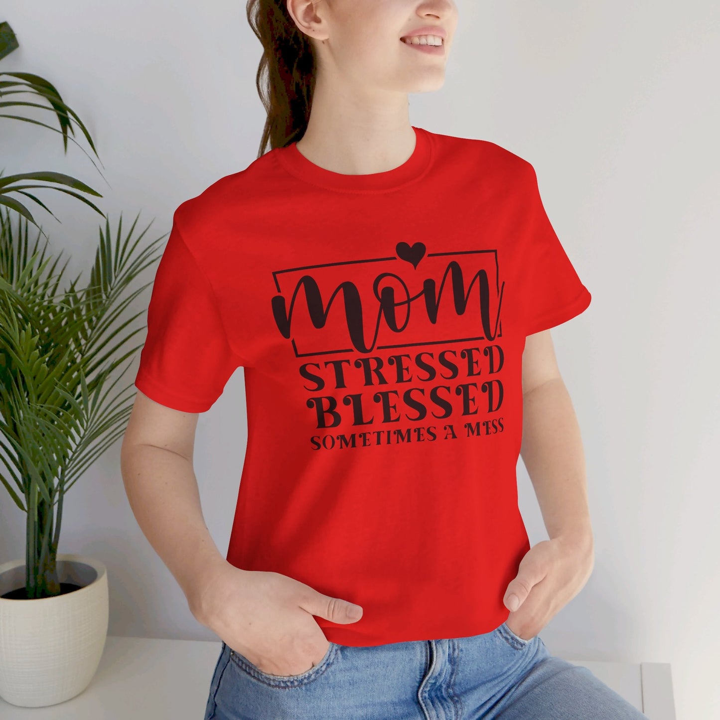 Mom Tee, Mom Shirt, Mothers Day, Blessed Mom, Jersey Short Sleeve Tee - SmorgeousByGina