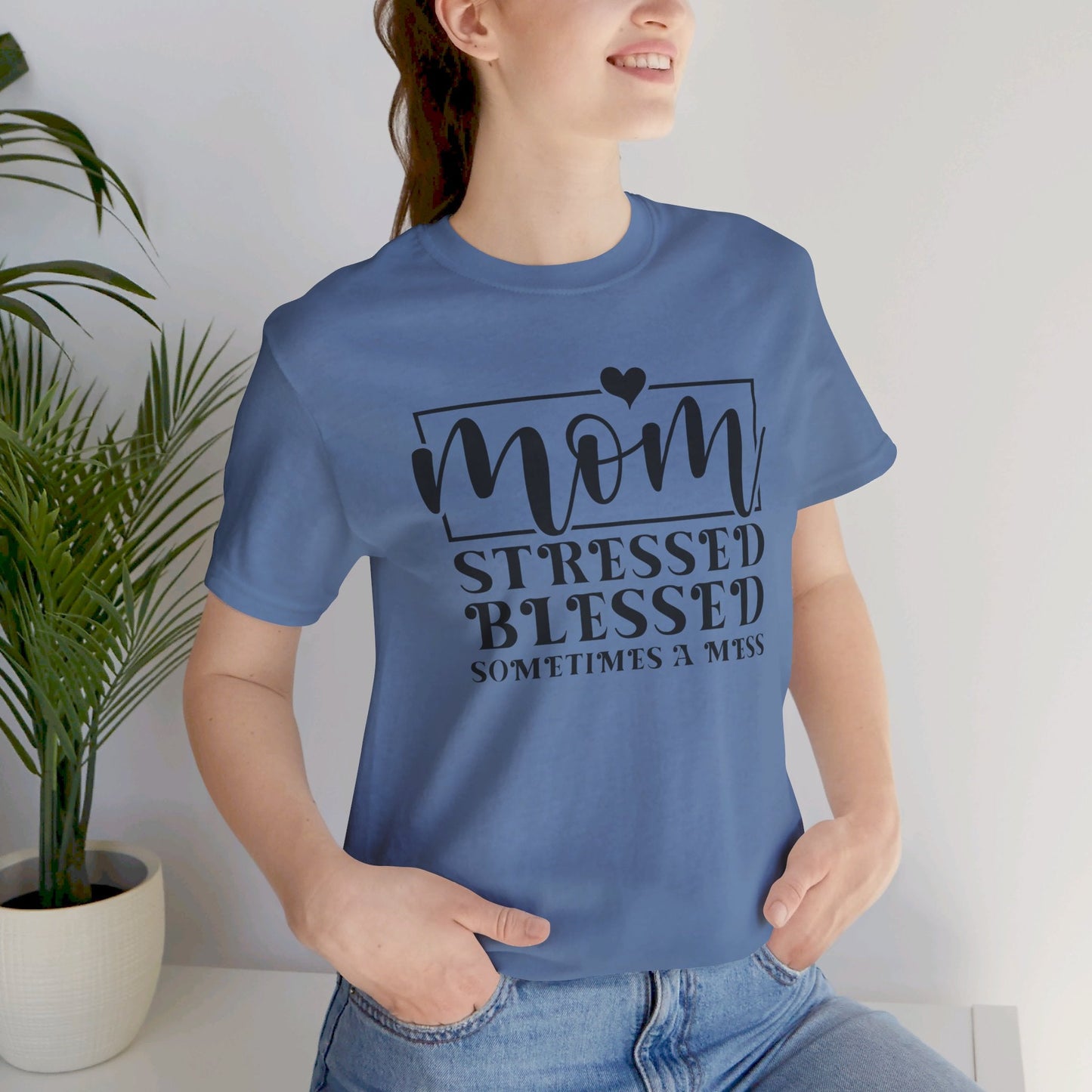 Mom Tee, Mom Shirt, Mothers Day, Blessed Mom, Jersey Short Sleeve Tee - SmorgeousByGina