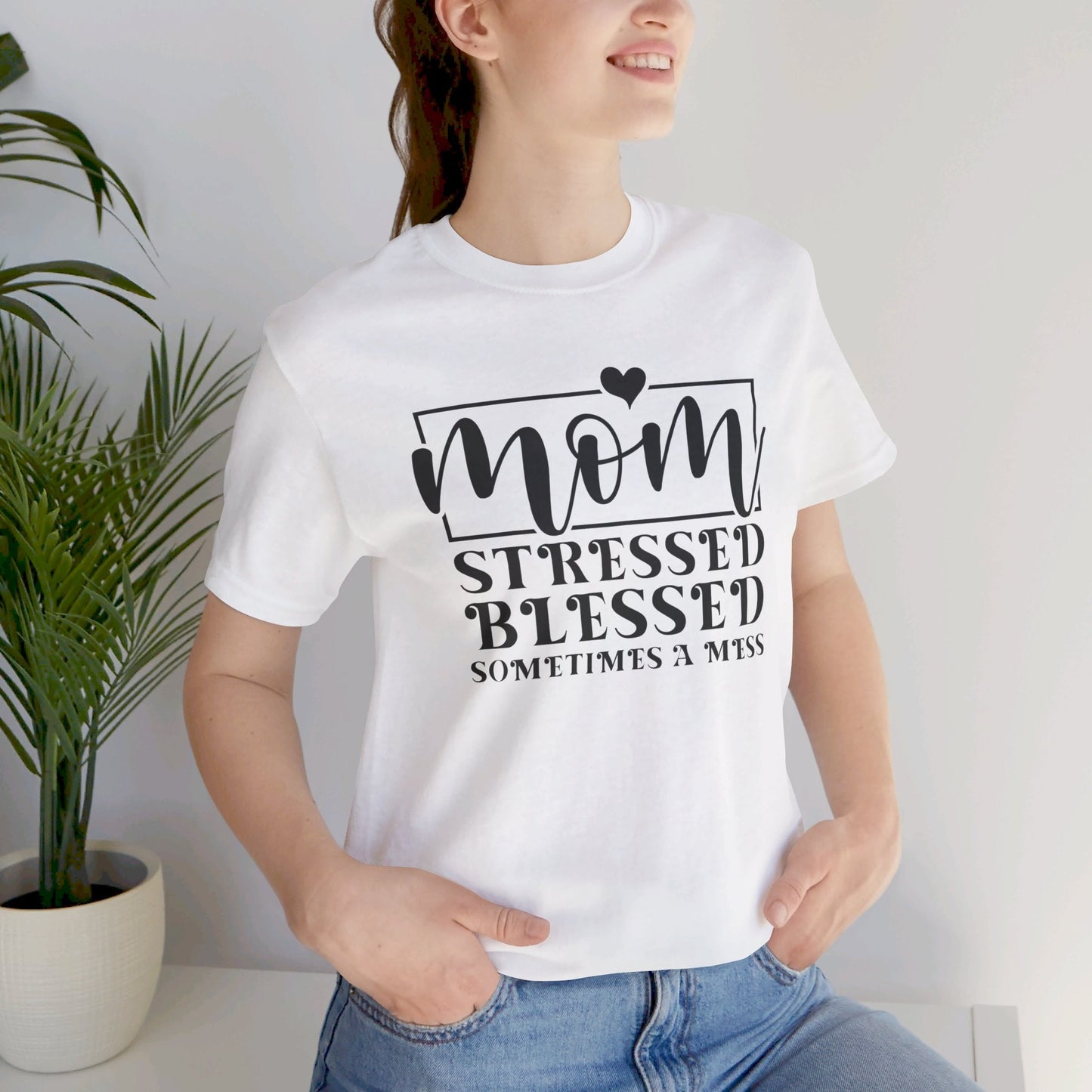 Mom Tee, Mom Shirt, Mothers Day, Blessed Mom, Jersey Short Sleeve Tee - SmorgeousByGina