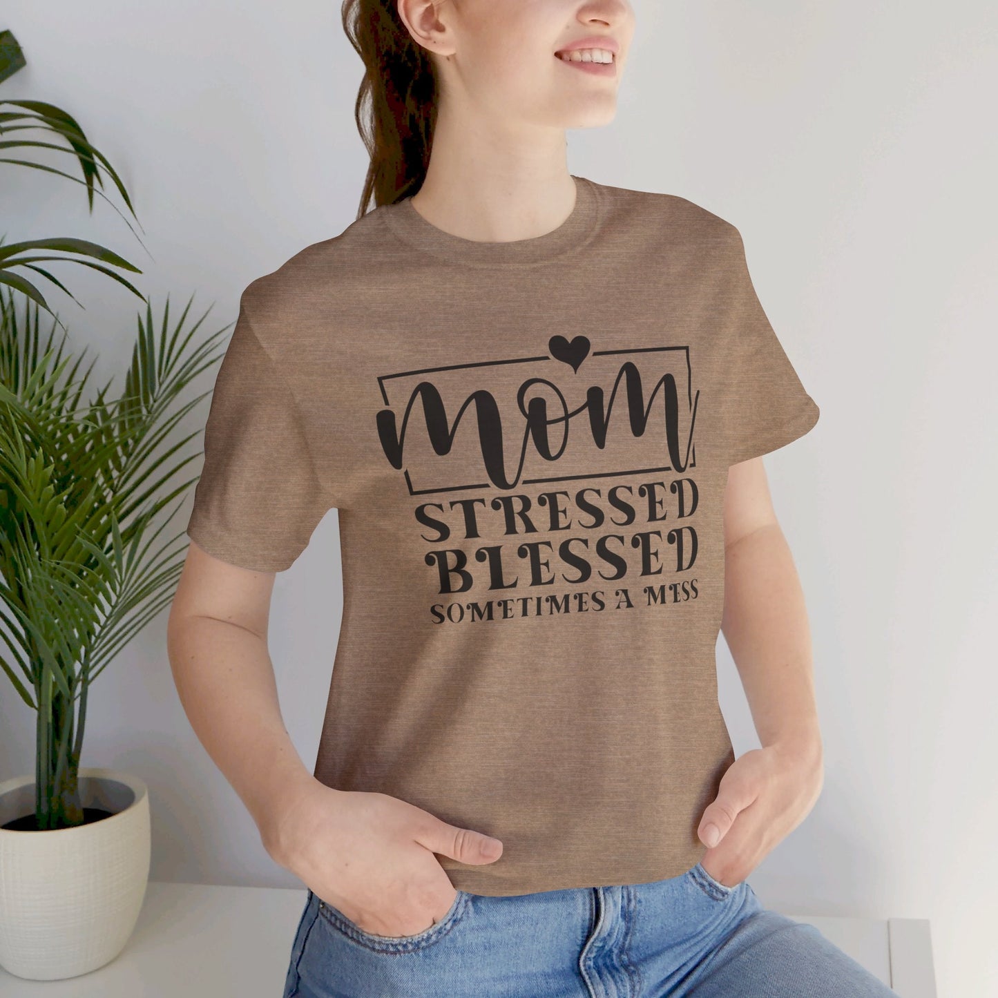 Mom Tee, Mom Shirt, Mothers Day, Blessed Mom, Jersey Short Sleeve Tee - SmorgeousByGina